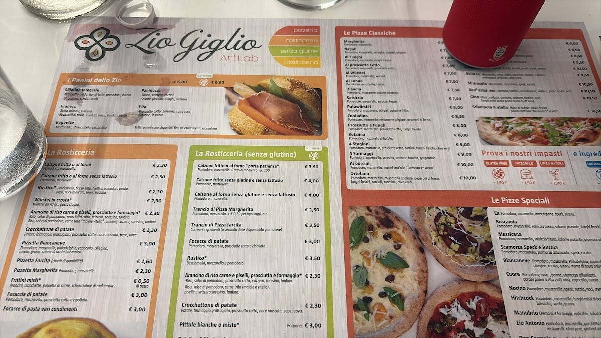 Menu di Zio Giglio Pizzeria 