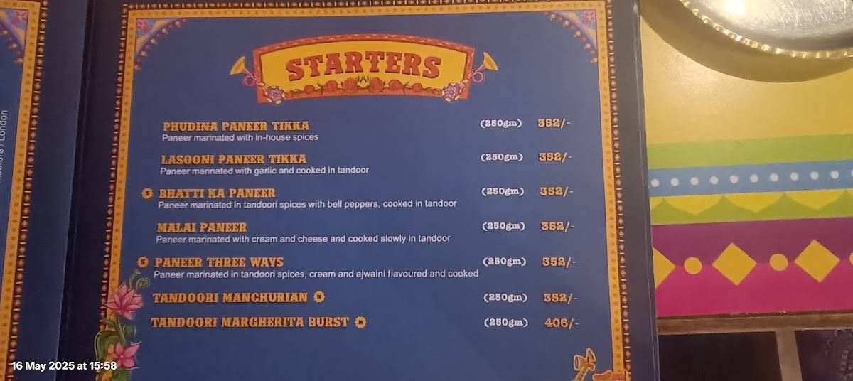 Legends of Punjab KUDASAN GANDHI NAGAR menu