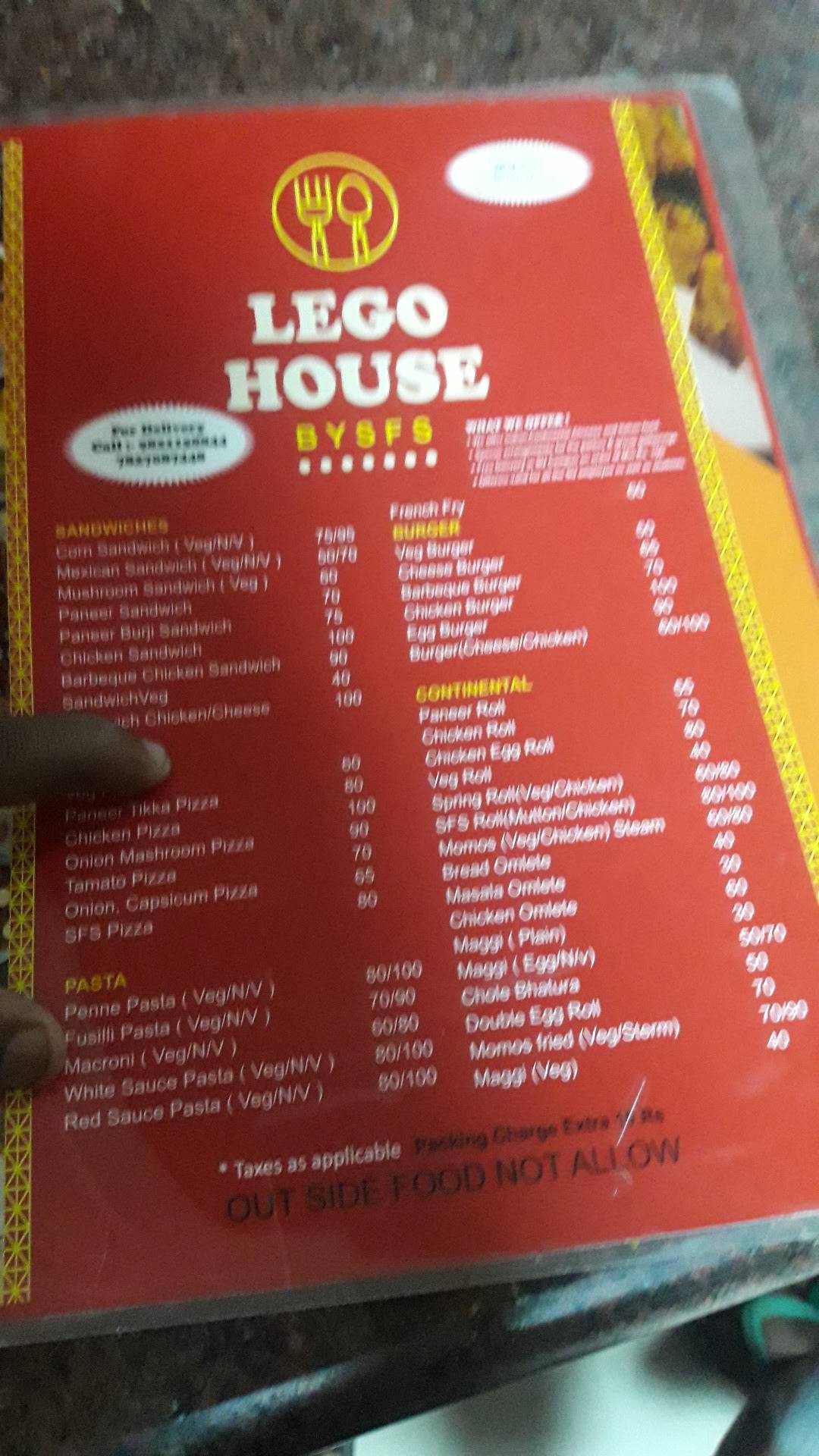 Lego House menu