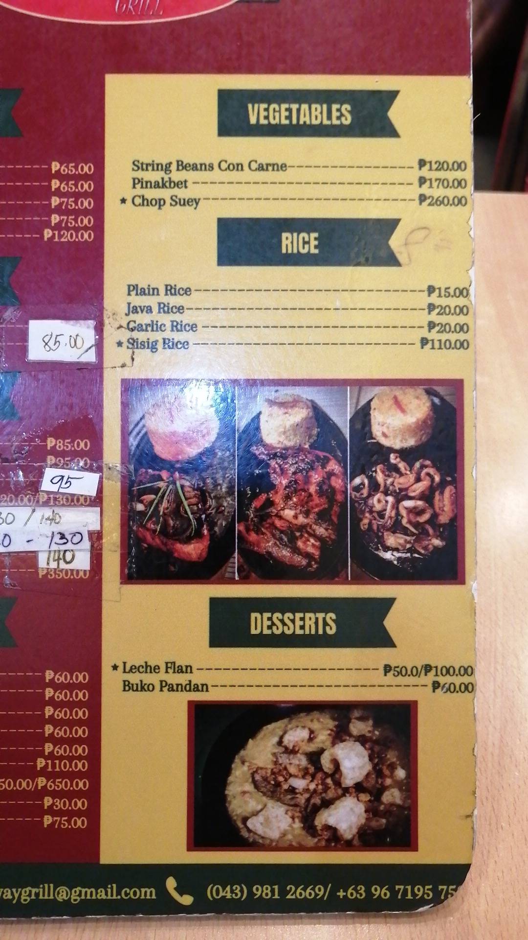 Menu at Chito's Restaurant & Cafe by Sideway Grill, Lipa