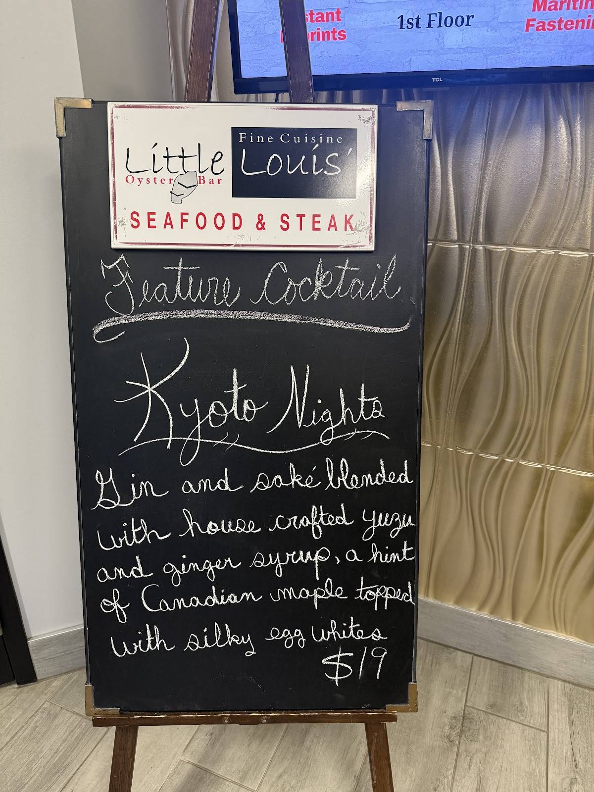 Menu de Little Louis' Oyster Bar & Fine Cuisine