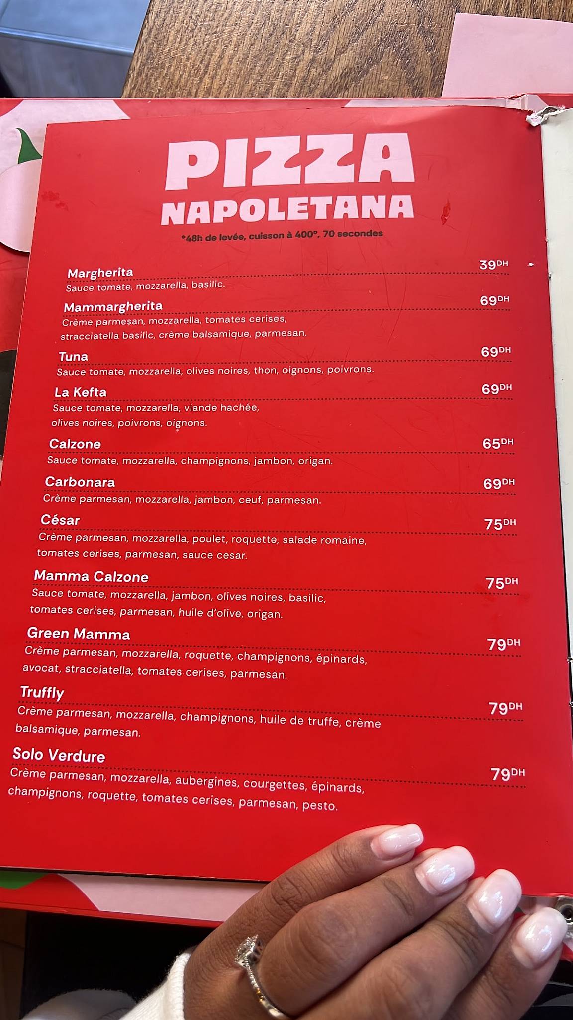 Menu de Little Mamma