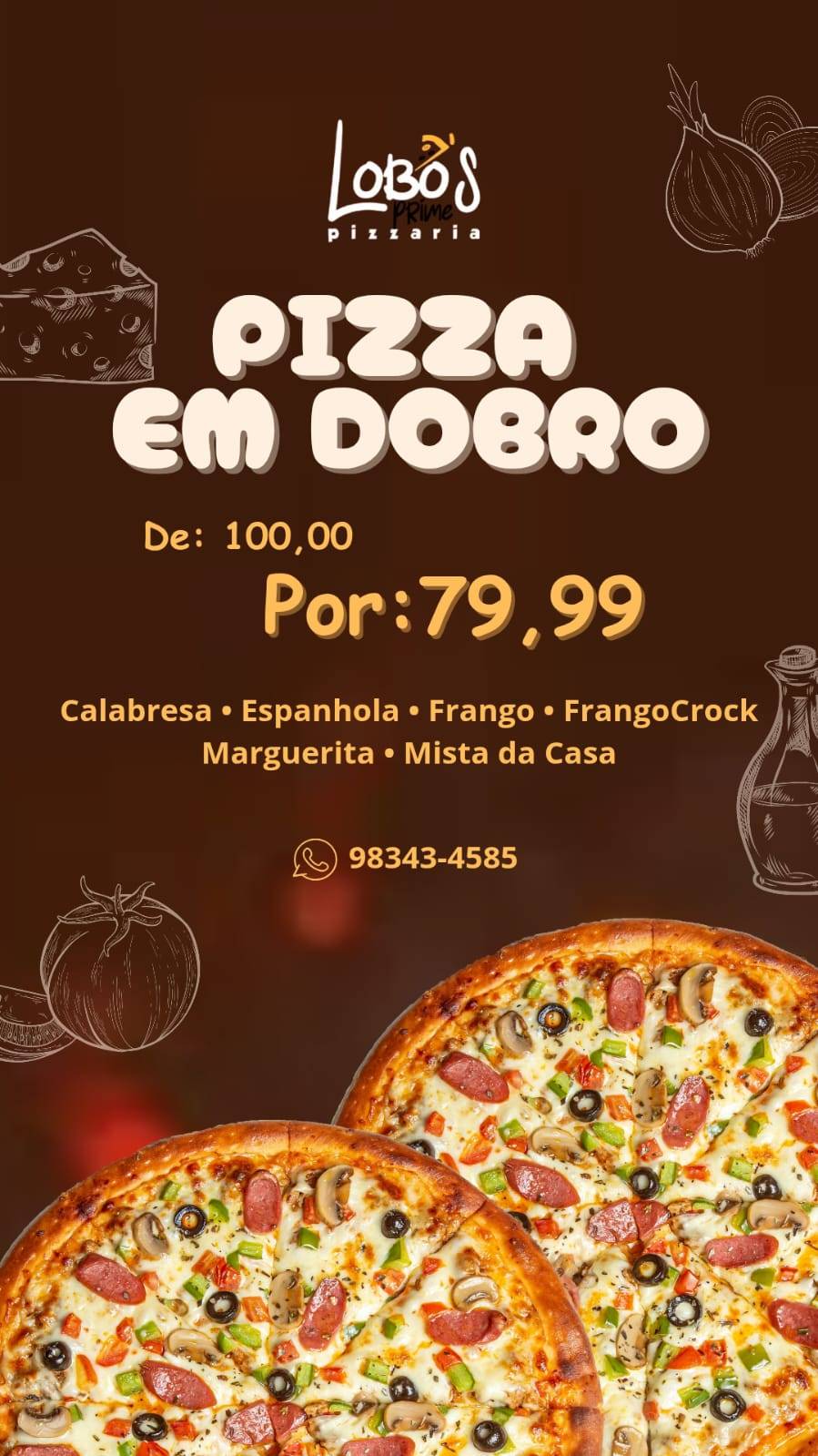 Lobo's Prime Pizzaria cardápio