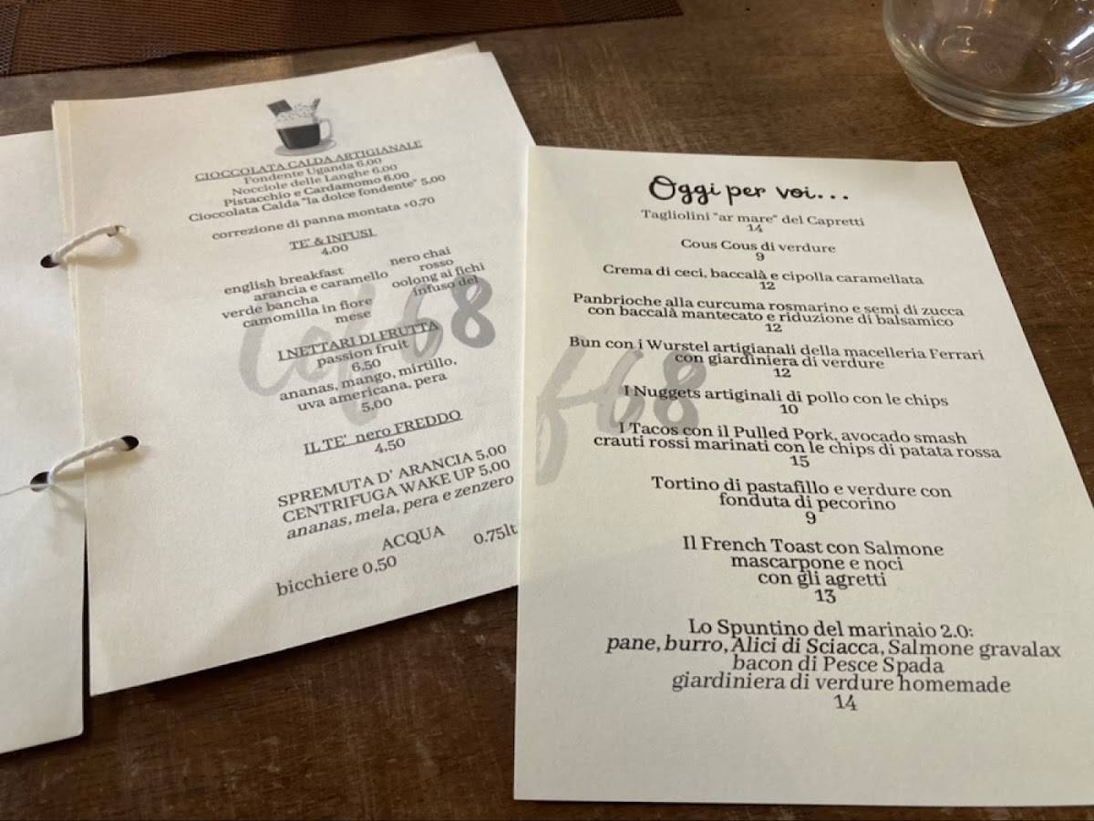 Menu di Loft 68 