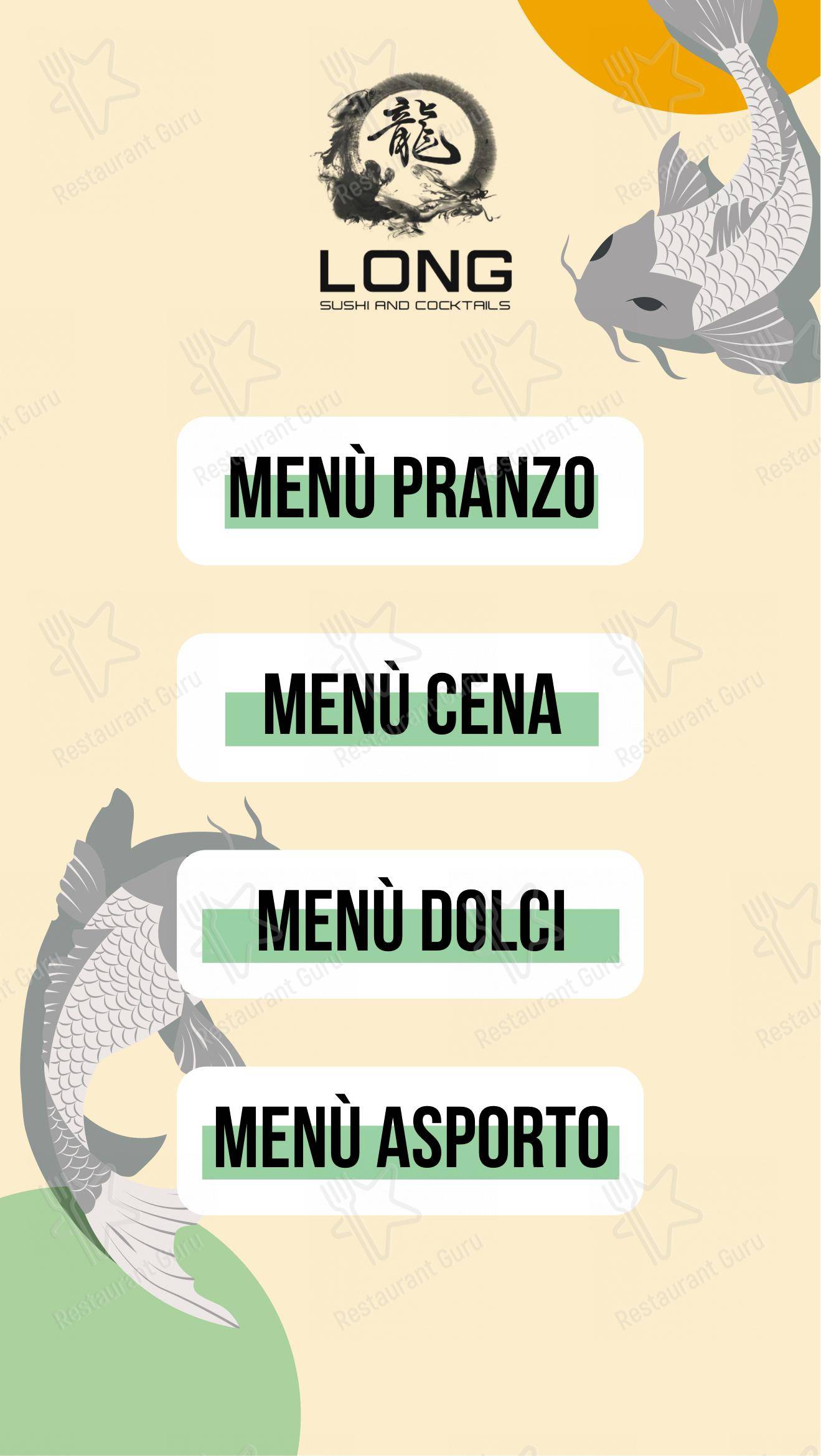 Menu di Long Sushi & Cocktails - Menu
