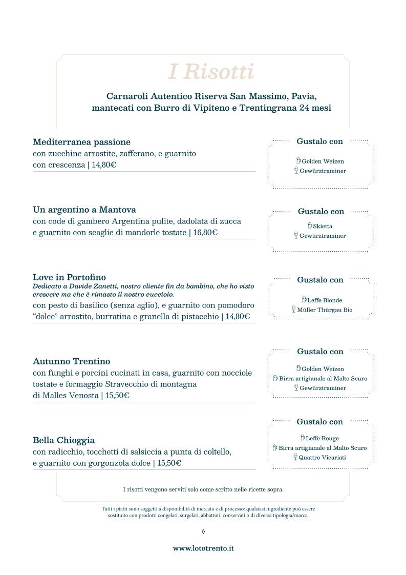 Menu di Loto 