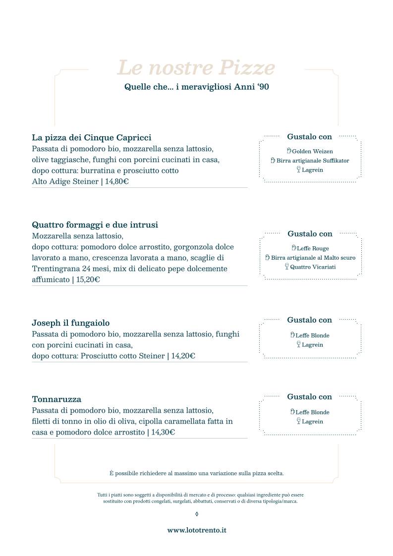 Menu di Loto 