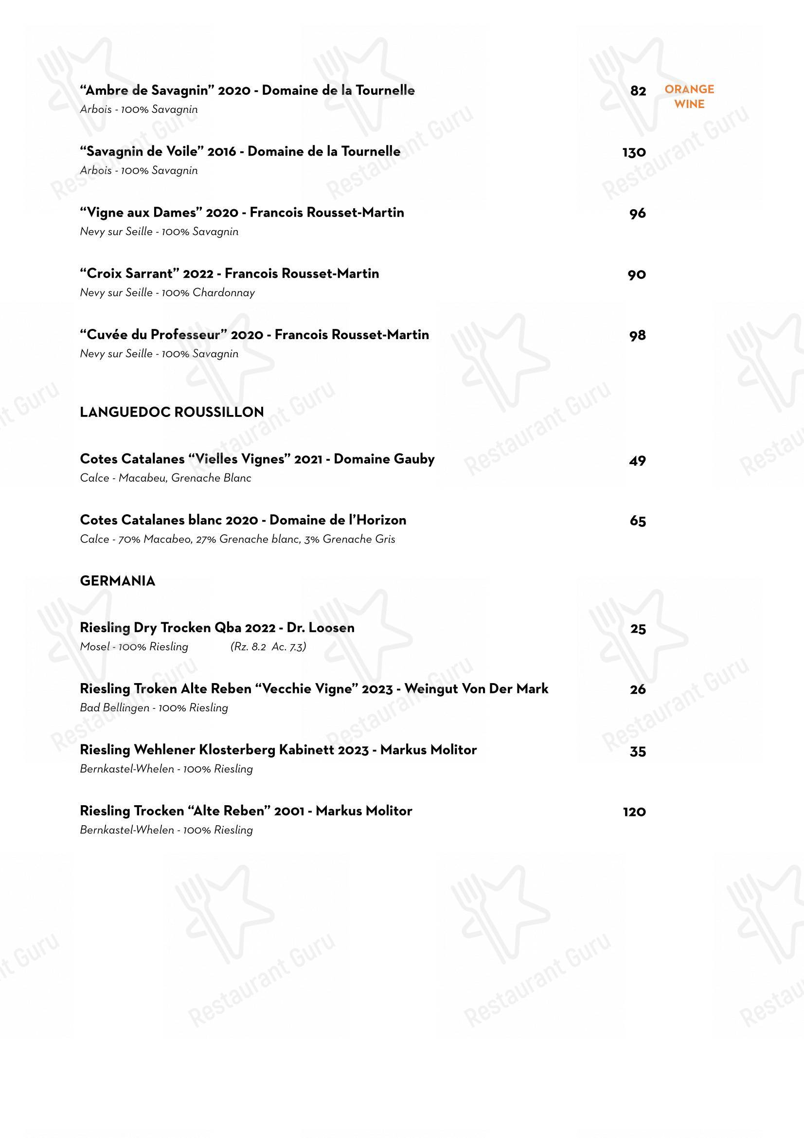 Menu per Luce Ristorante in Perugia