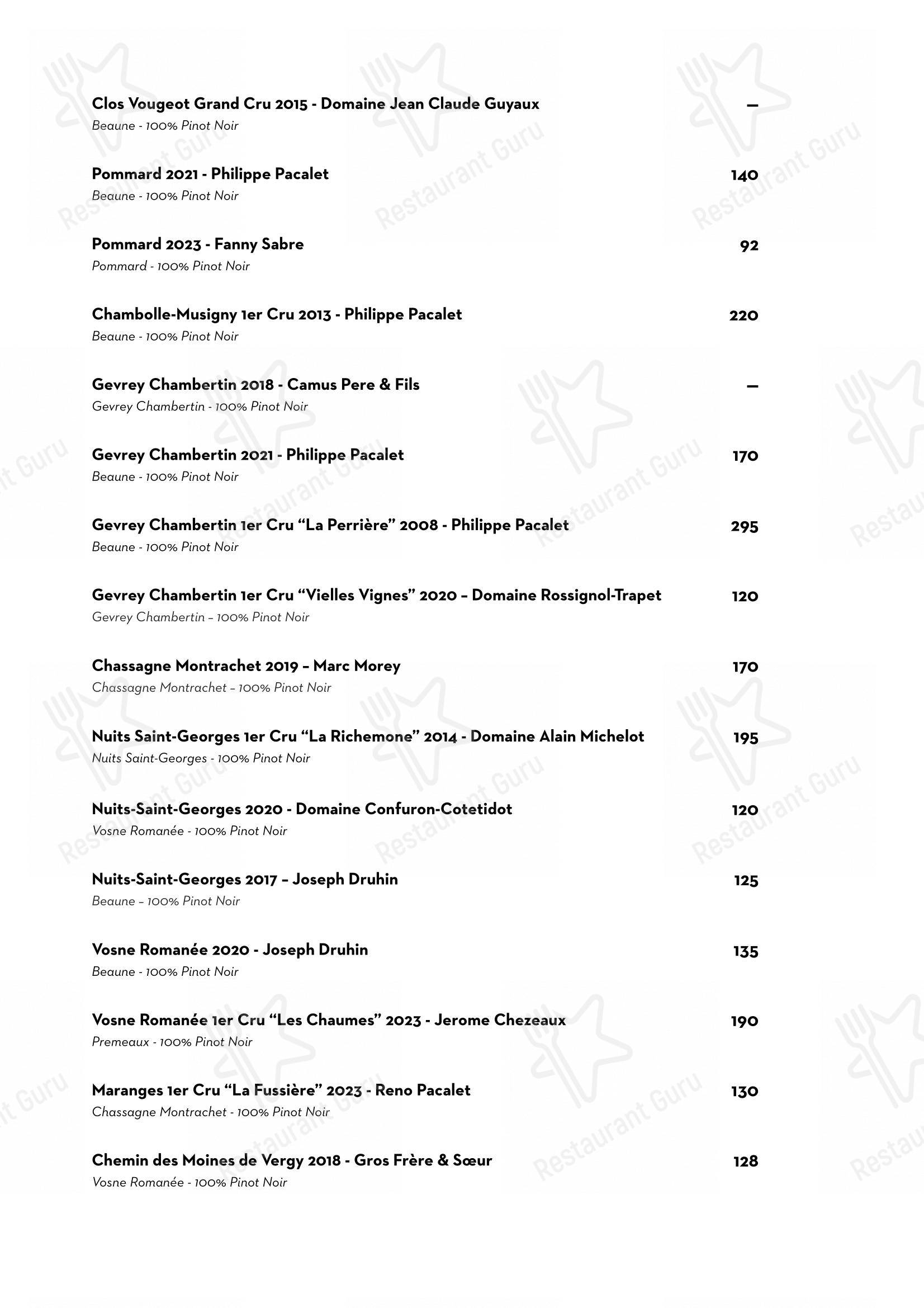 Menu per Luce Ristorante ristorante