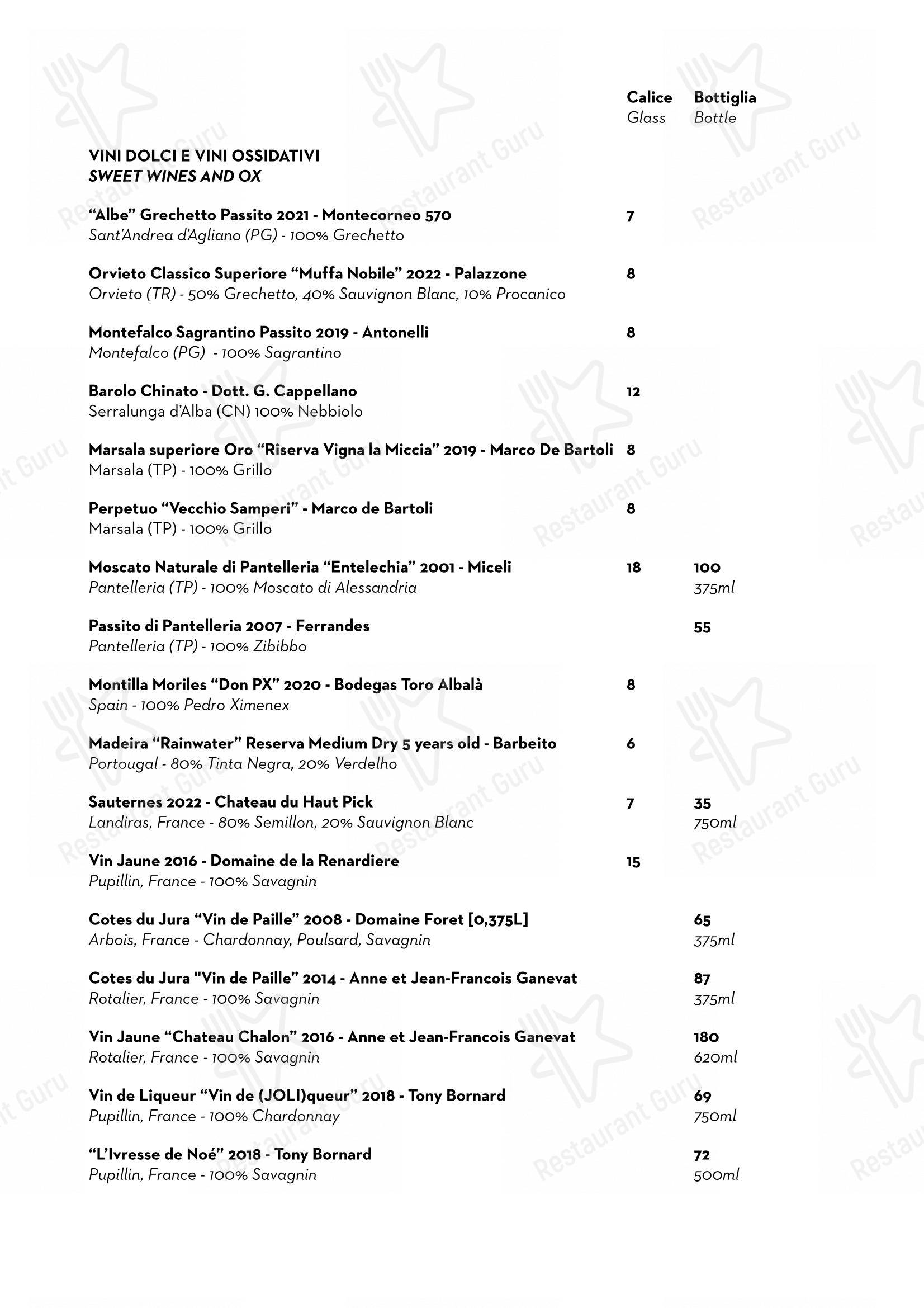 Menu per Luce Ristorante ristorante