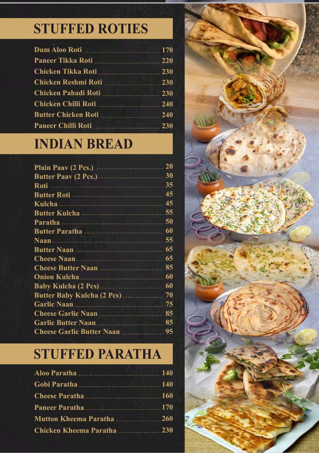 Lucky Biryani menu