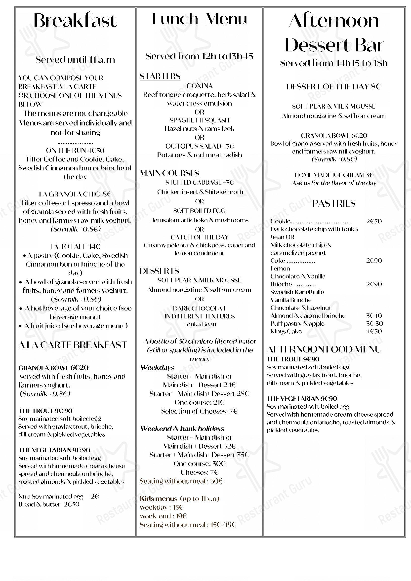 Крафт меню pour Restaurant Le Kitchen restaurant