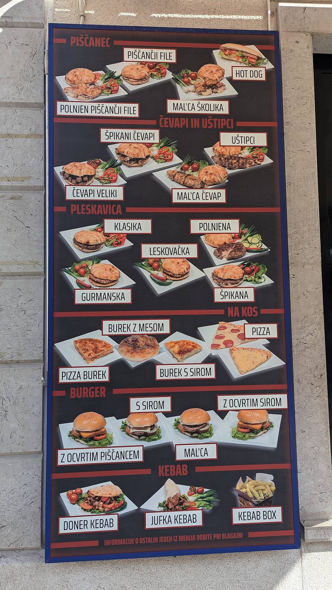 Menu di MAL'CA 