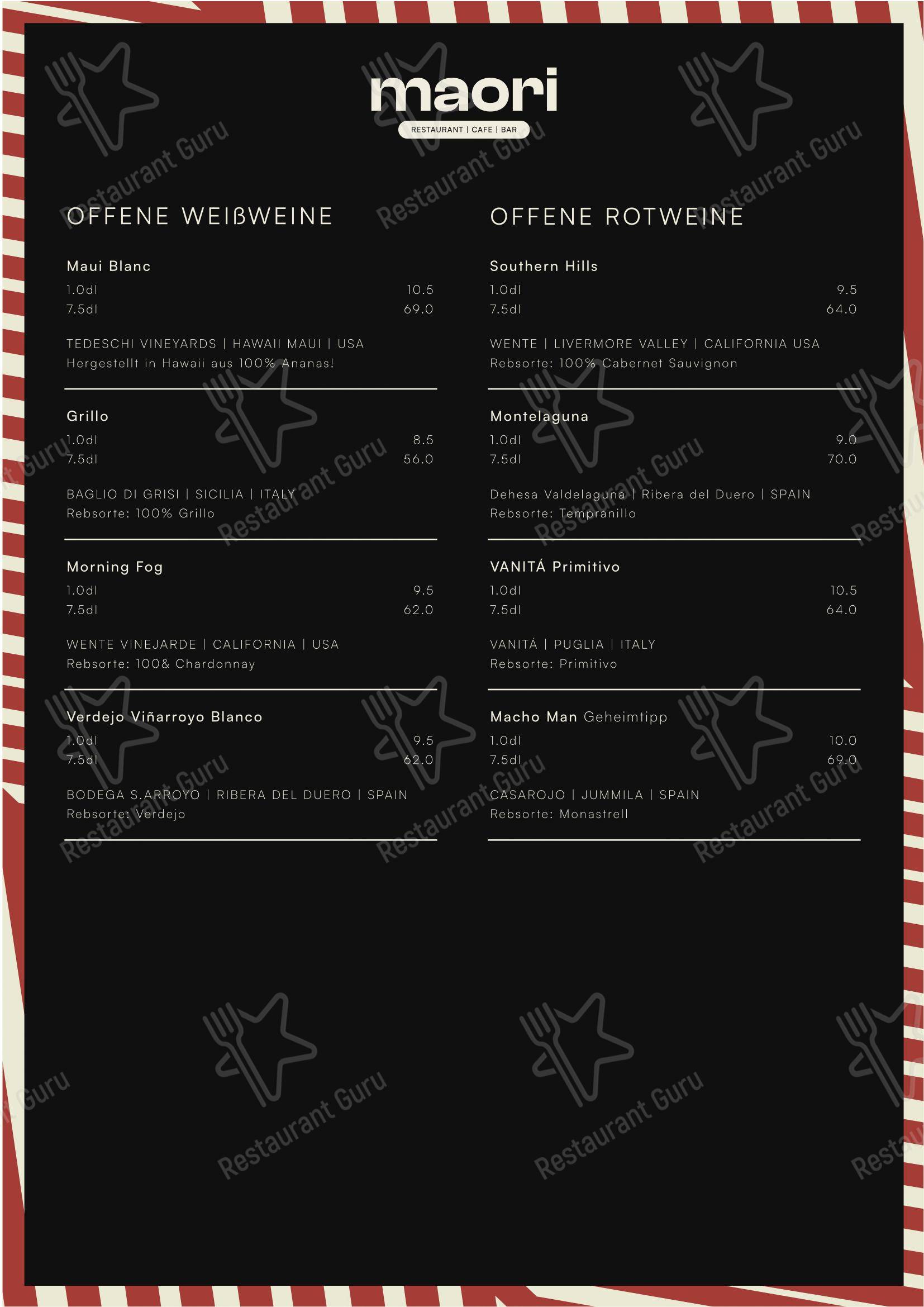 Menu per MAORI in Schlieren