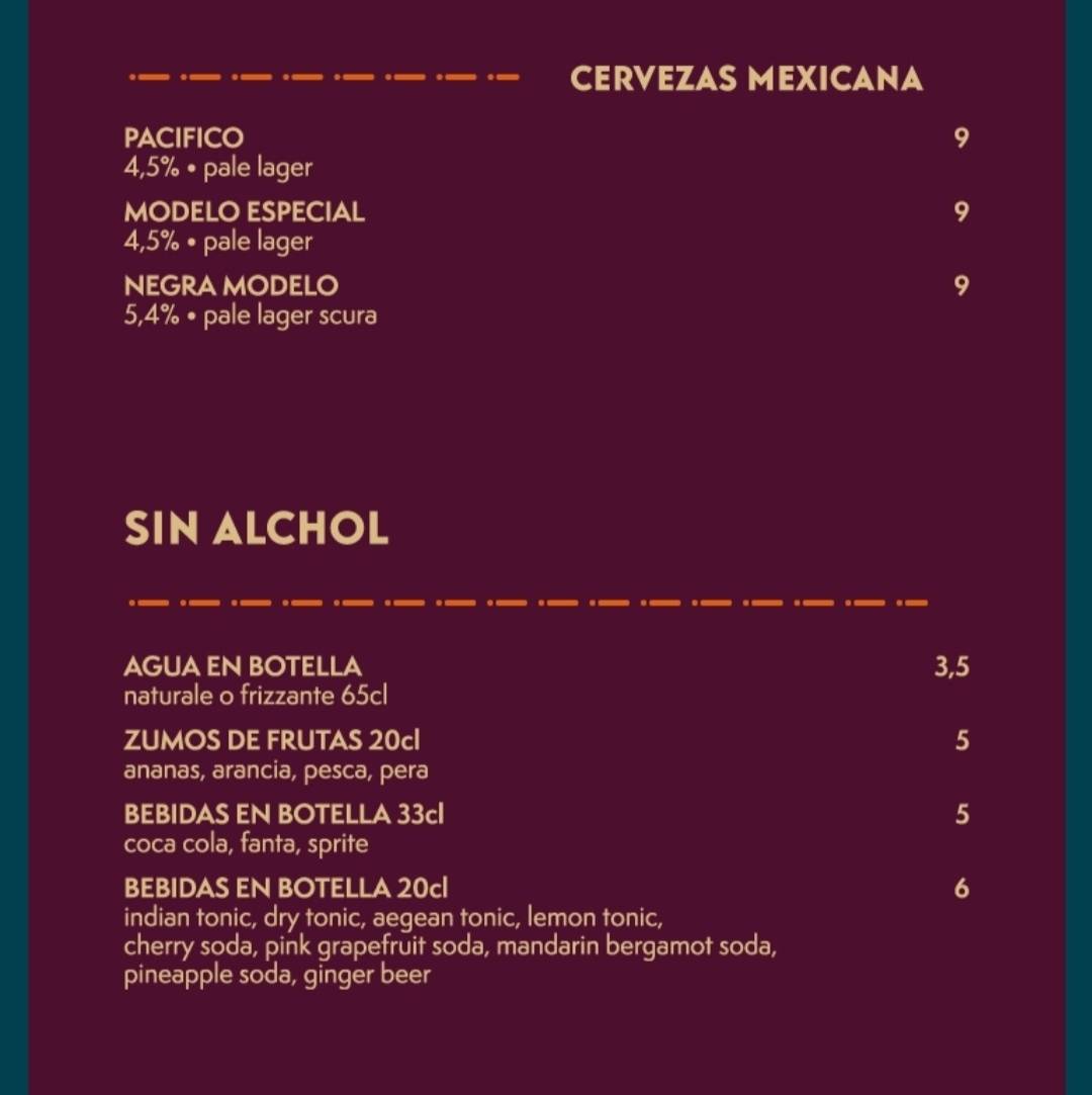 Menu di MEZCA 