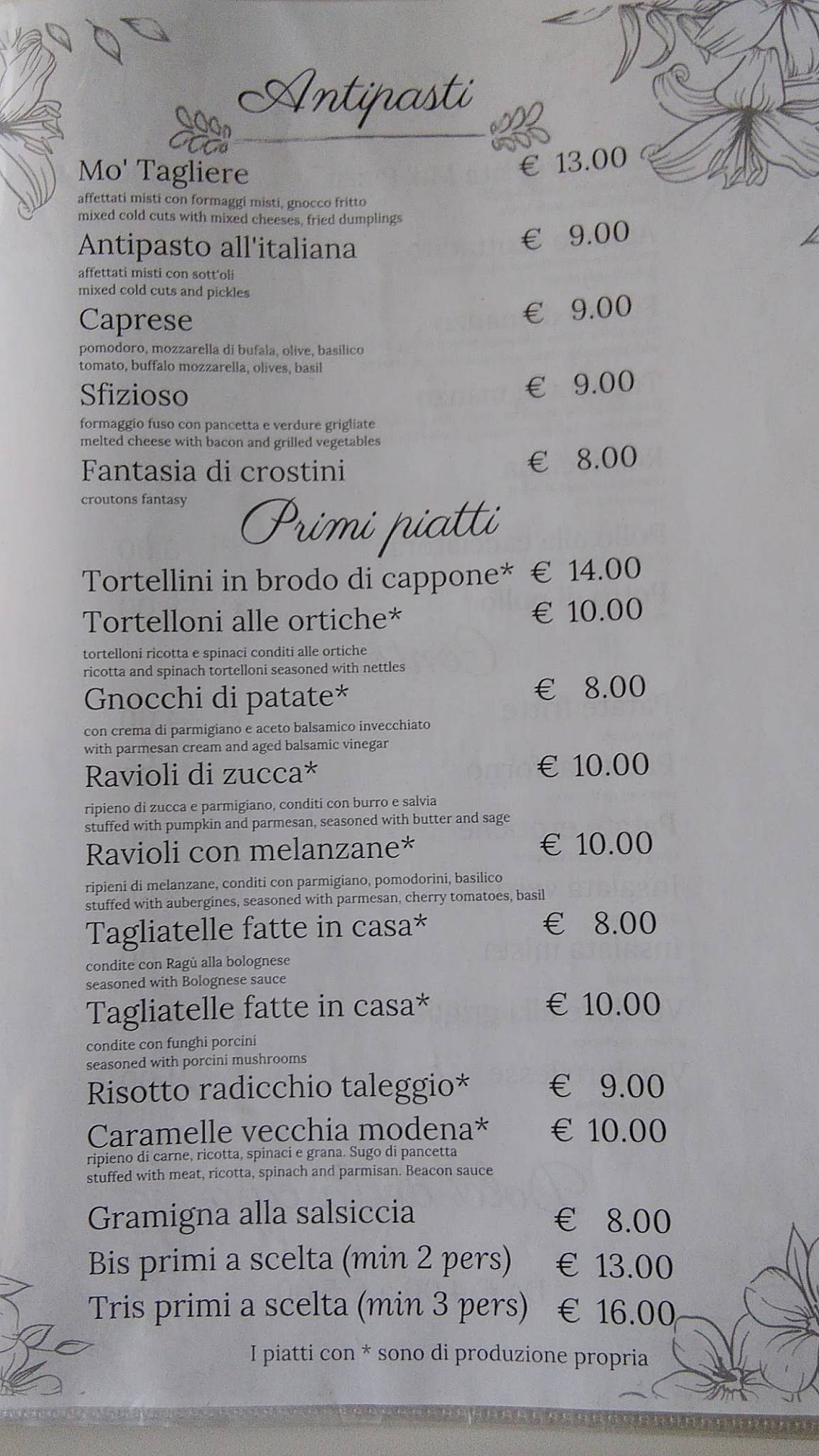 Menu di Mo Pizza di Biscaglia Mattia 