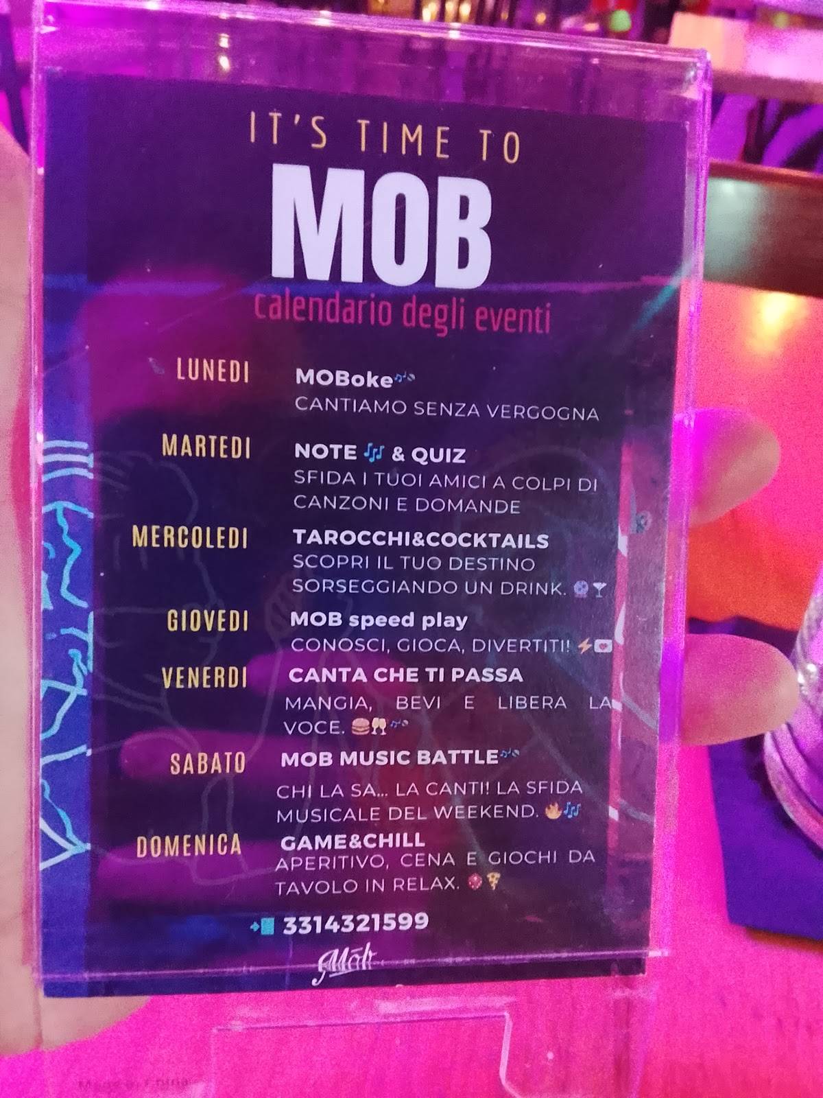 Menu di MOB 