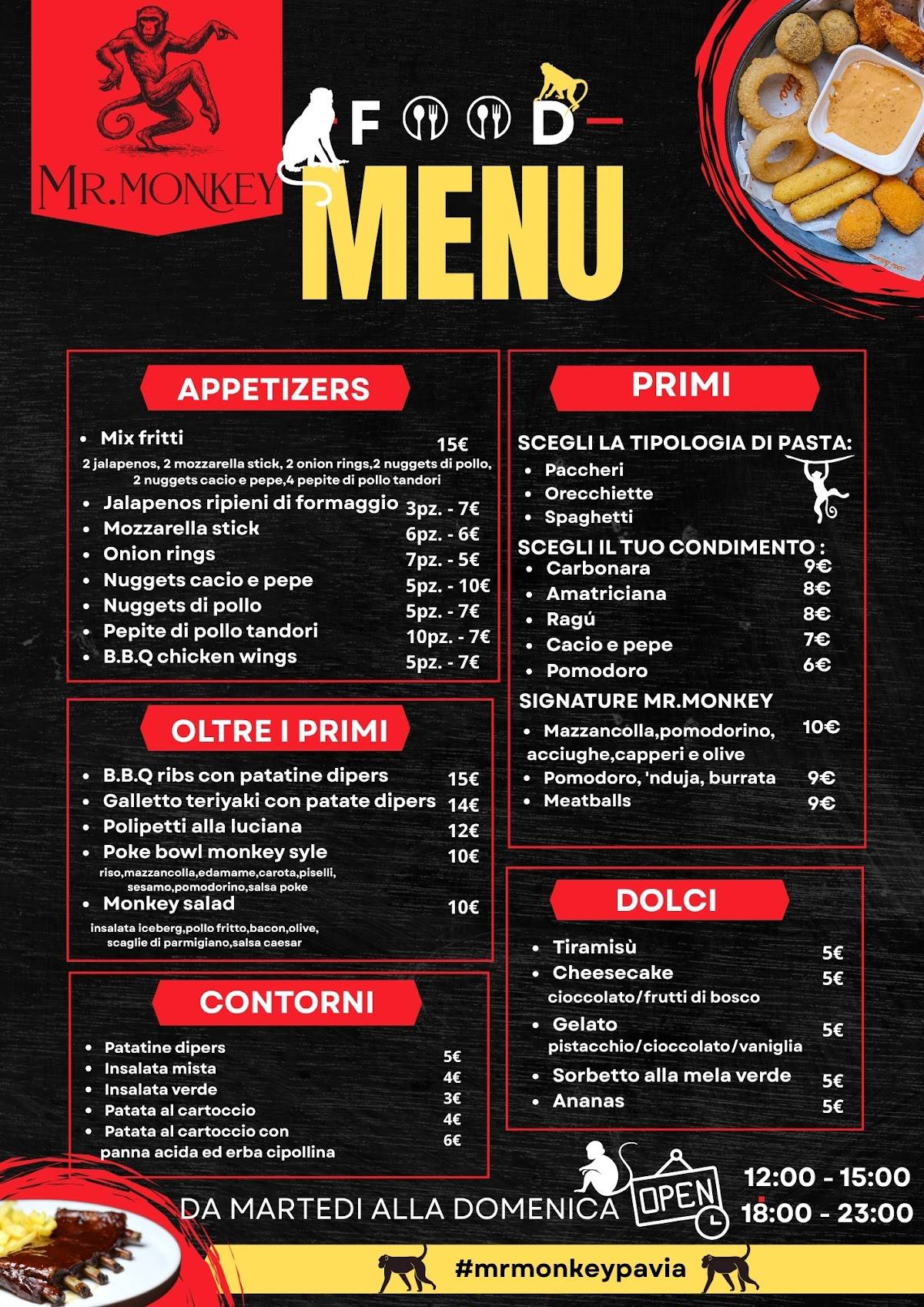 Menu di MR.MONKEY 