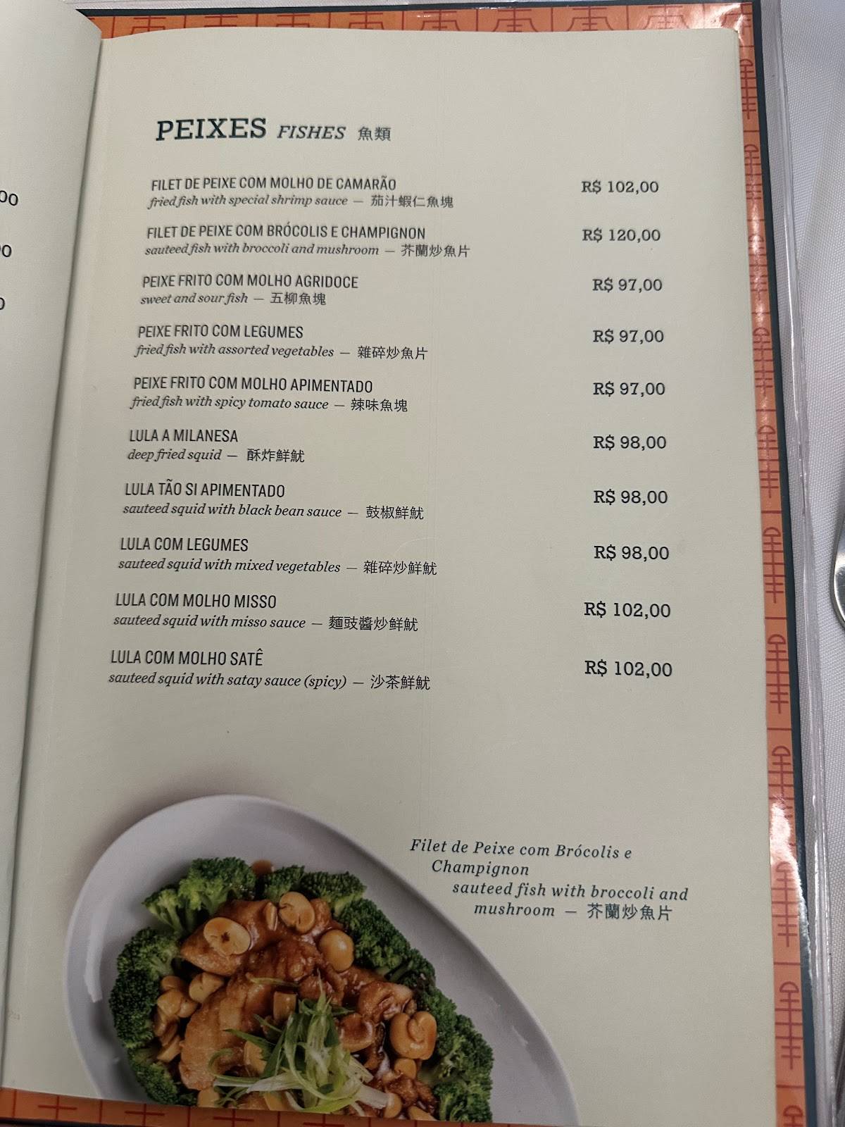 Macau cardápio