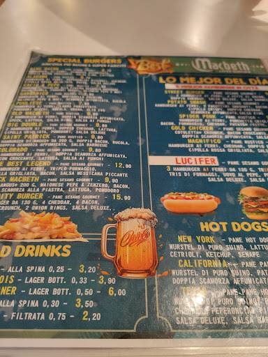 Menu di Macbeth Burger & Drinks 
