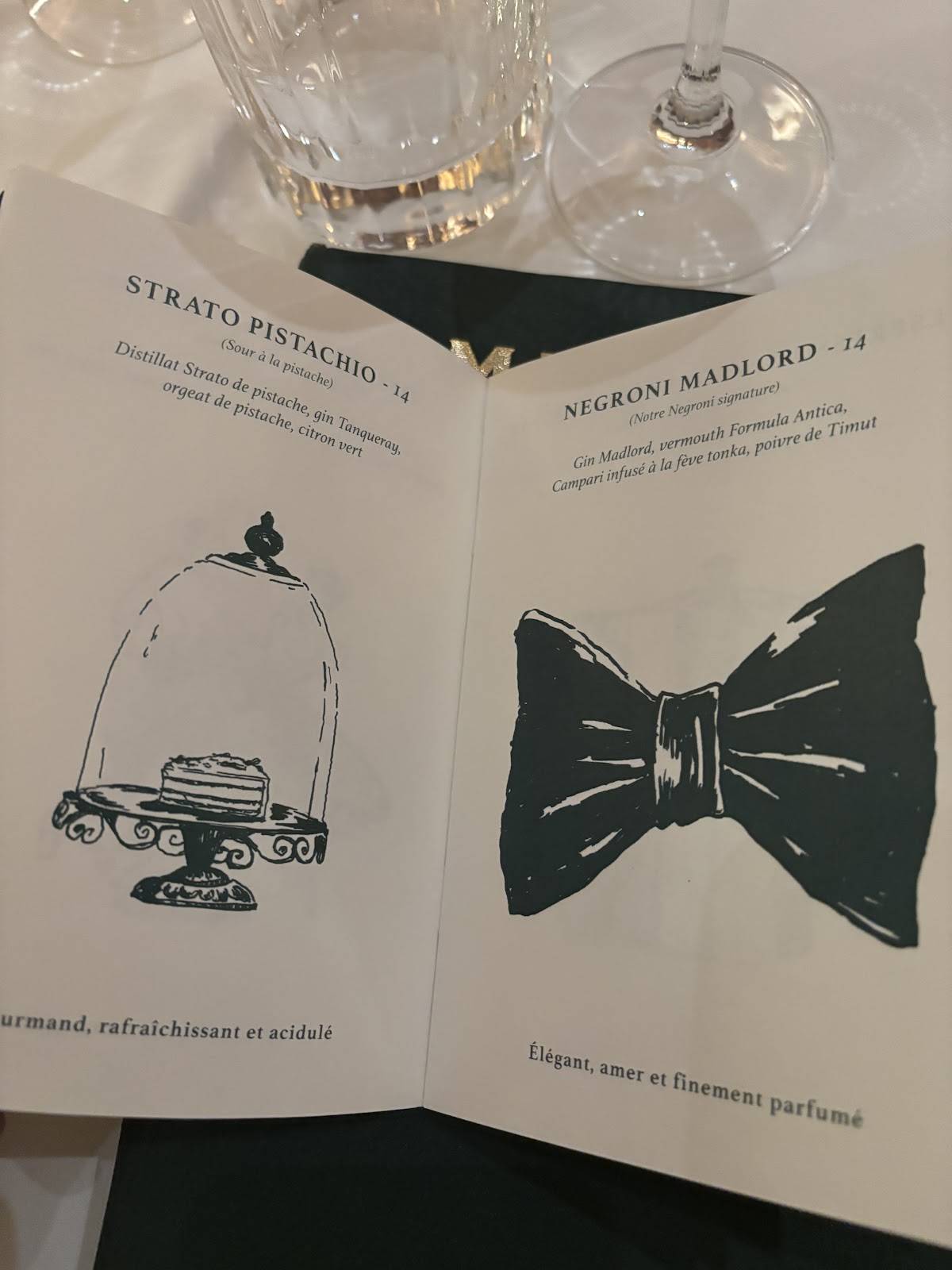 Menu de Madonna
