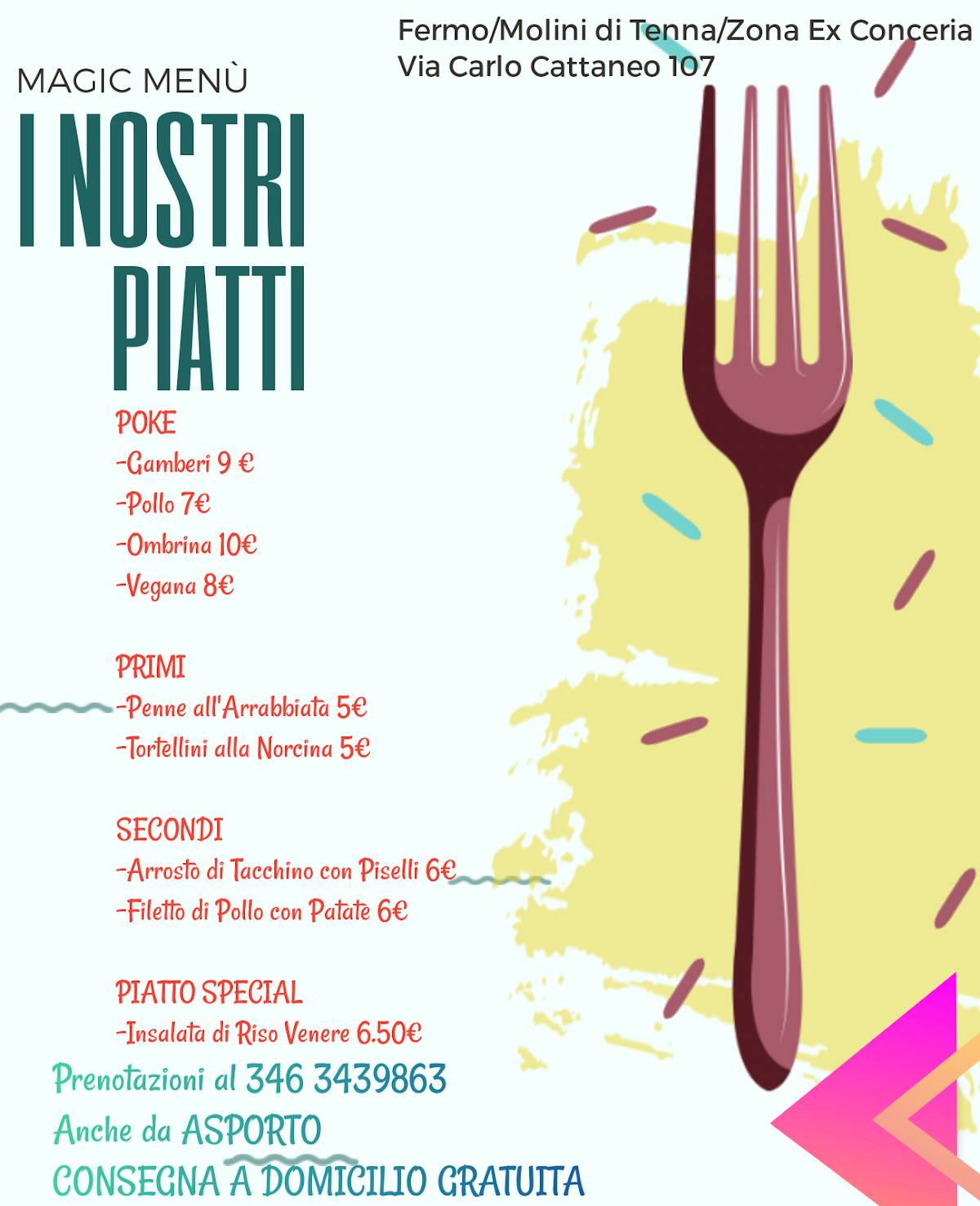 Menu di Magic Caffè 