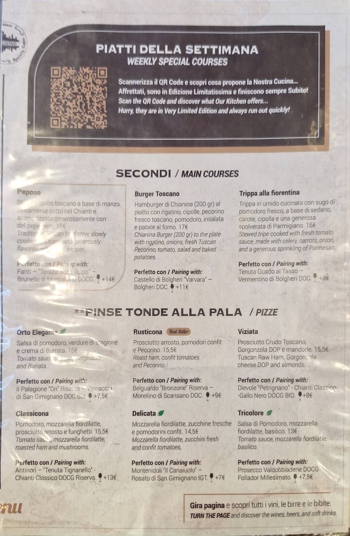 Menu di Magnino 