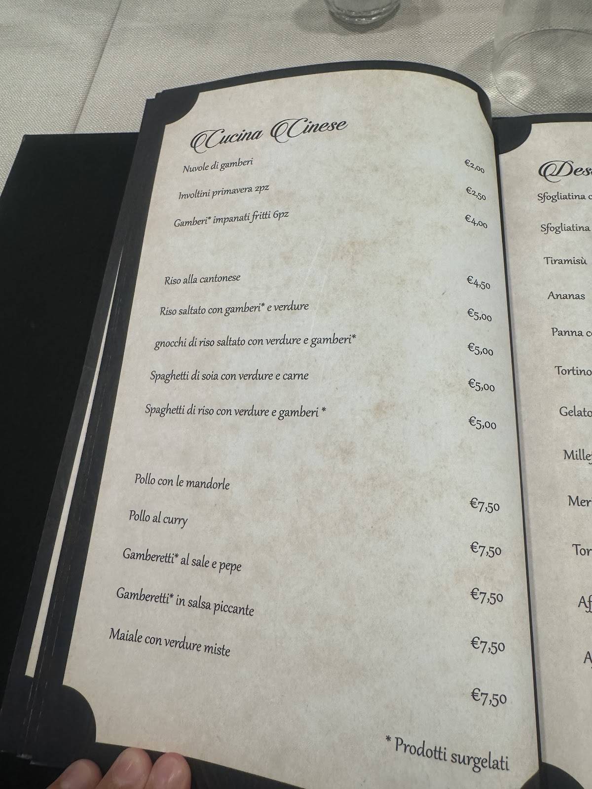 Menu di Ristorante La Magnolia Di Antonia Macrì 