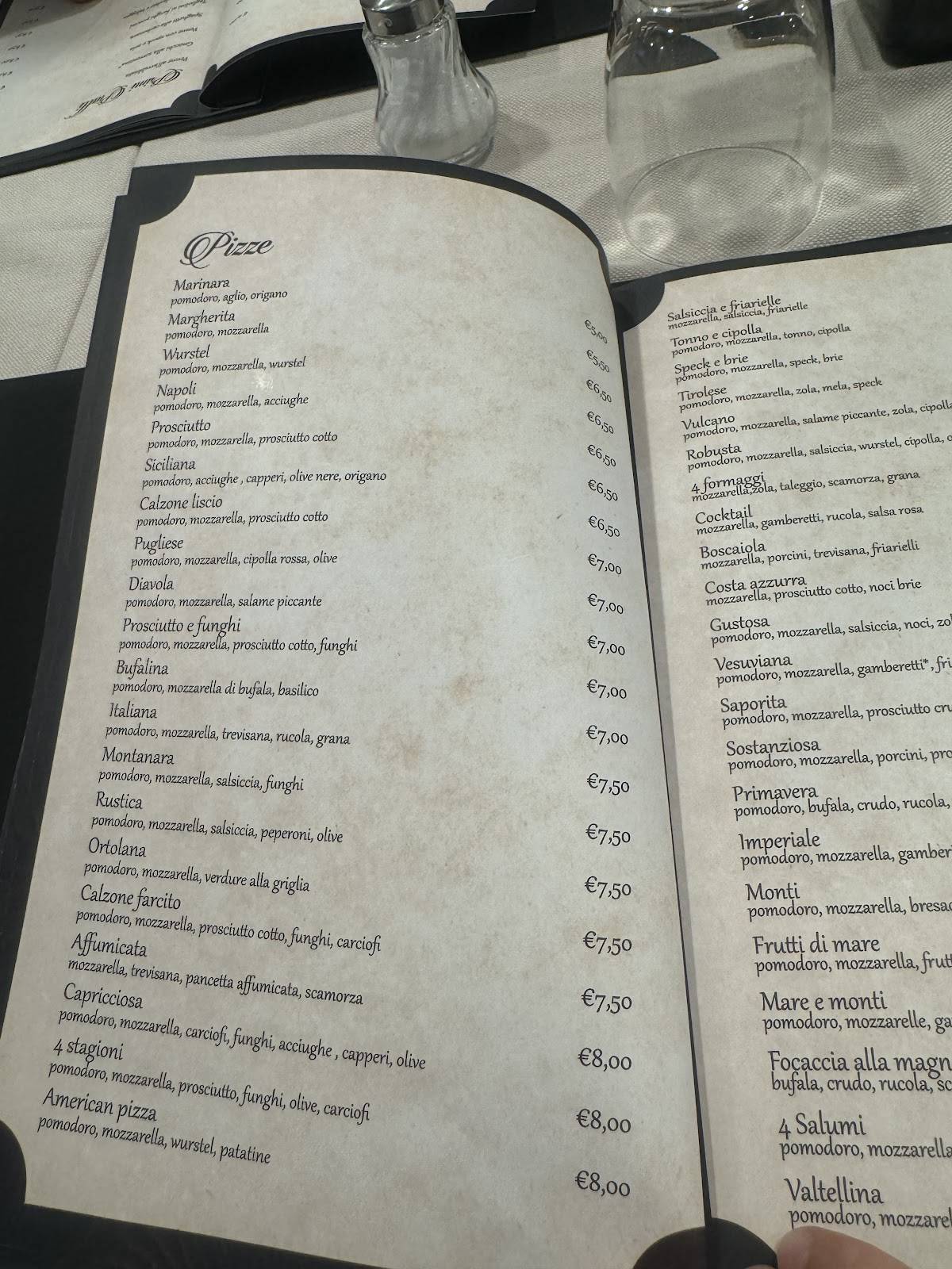 Menu di Ristorante La Magnolia Di Antonia Macrì 