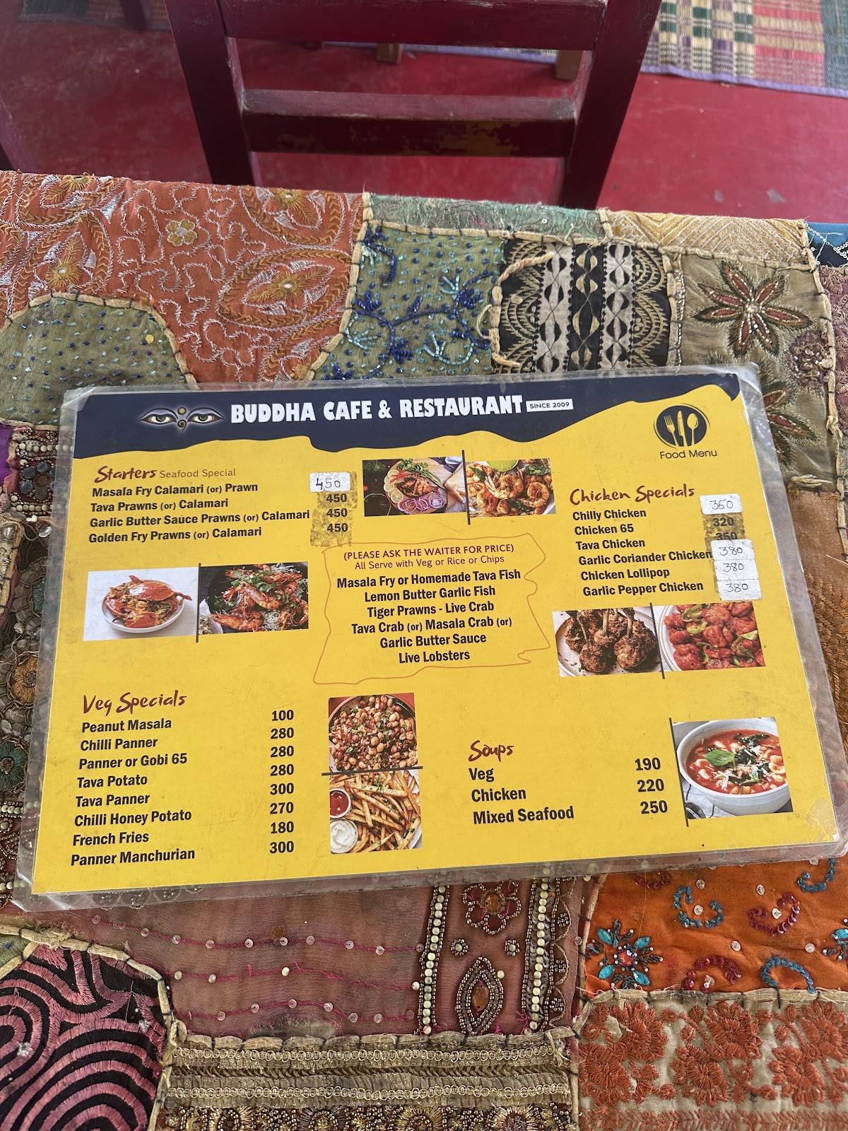 Buddha Cafe menu