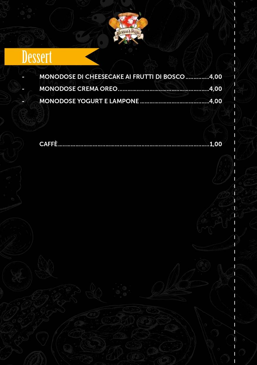 Menu di Alessia's Pizza 