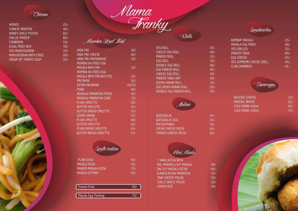 Mama Franky menu