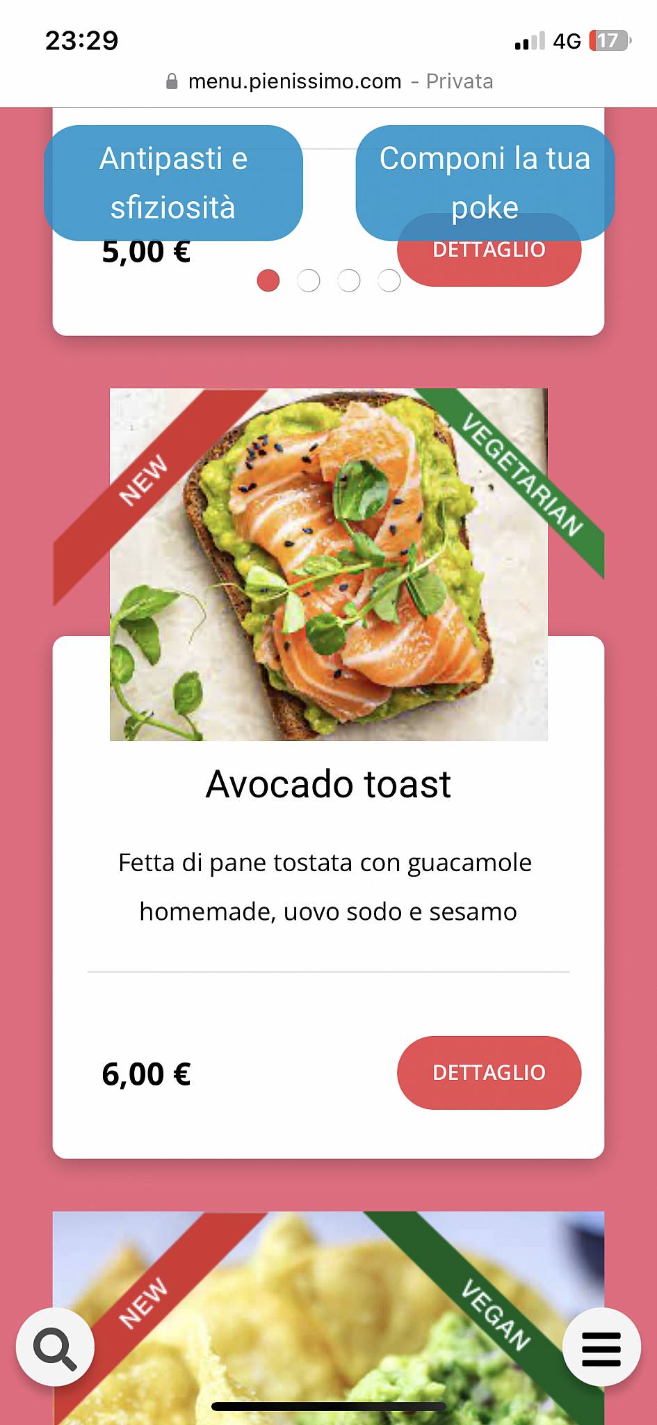 Menu di M’ama Poke 