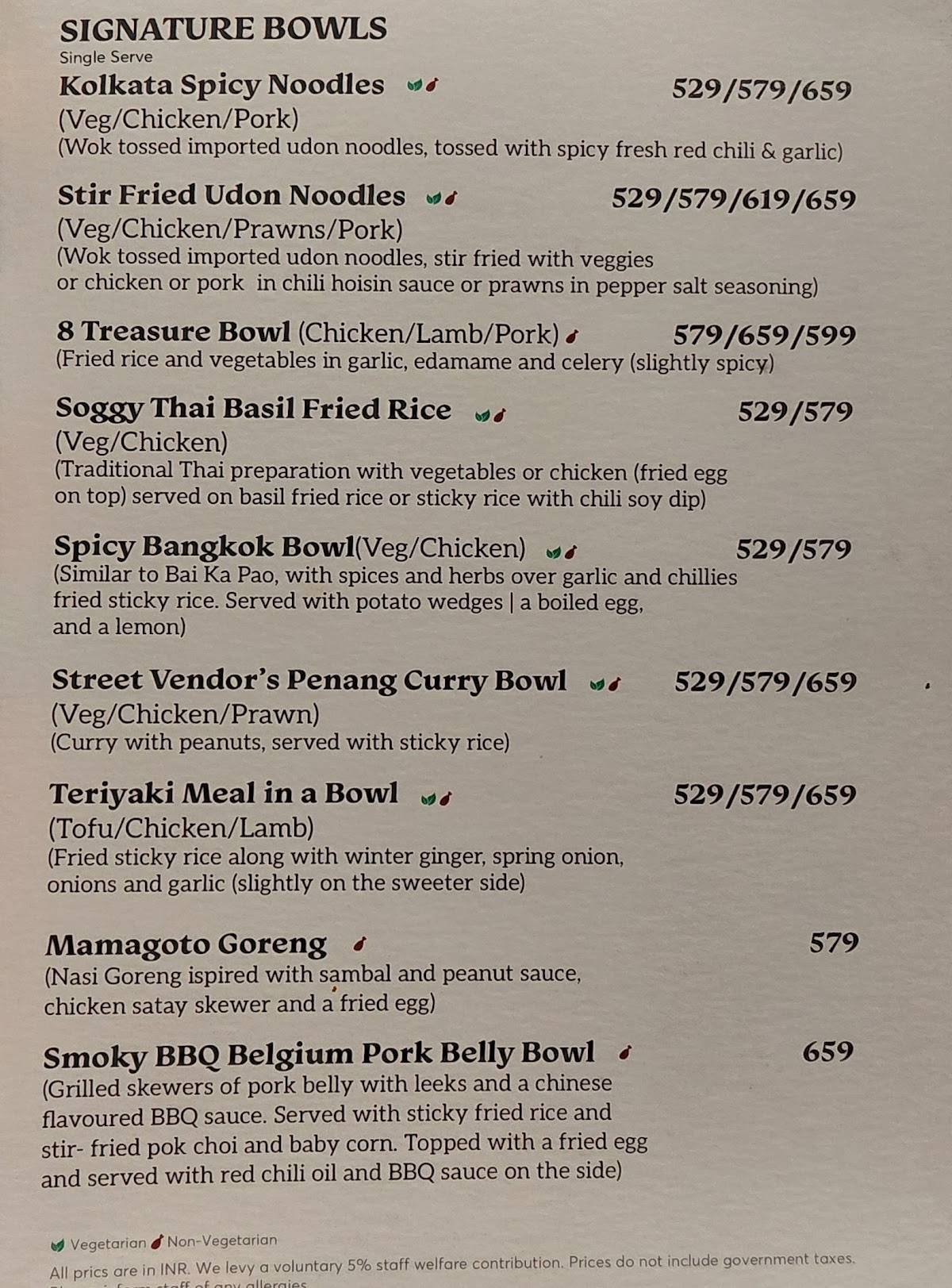 Mamagoto X Lucky Cat Bar menu