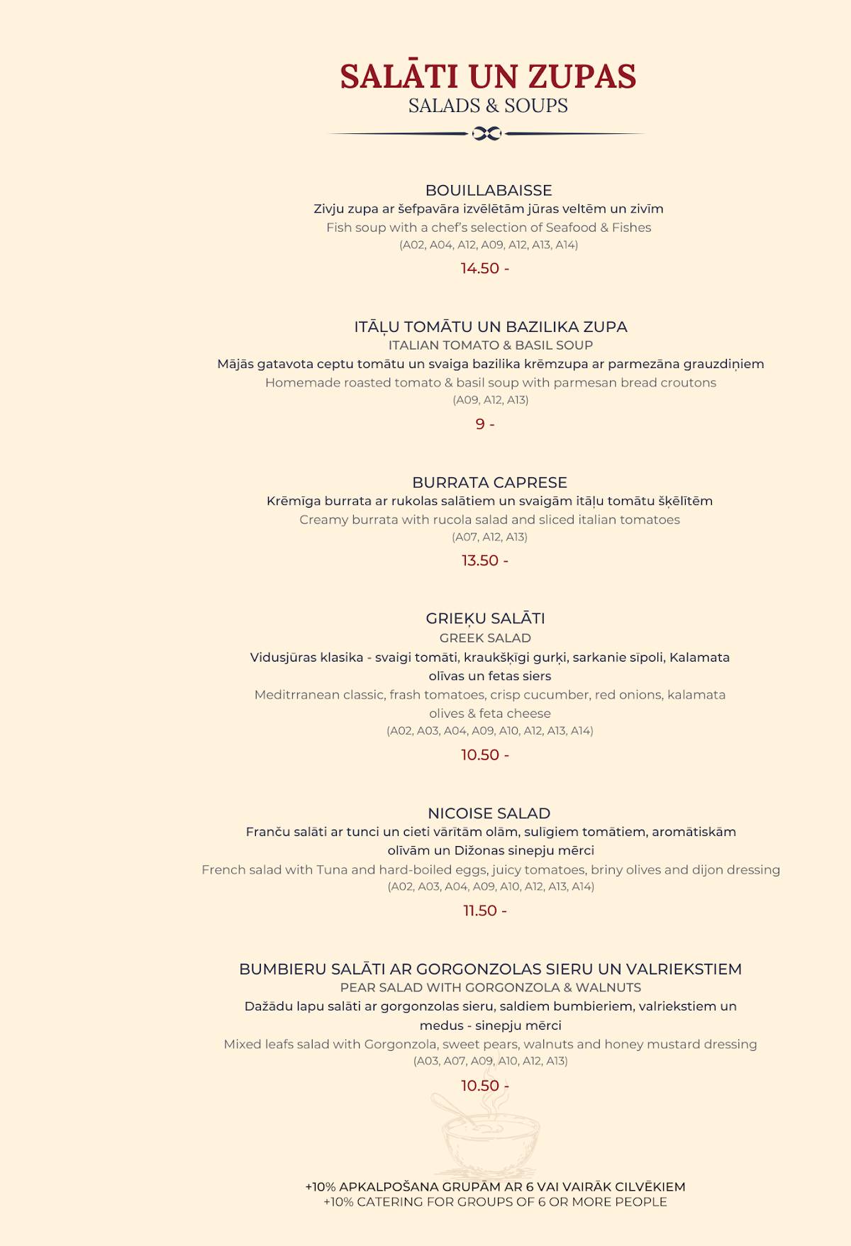 Menu de Mamma Mia Mediterranean Restaurant