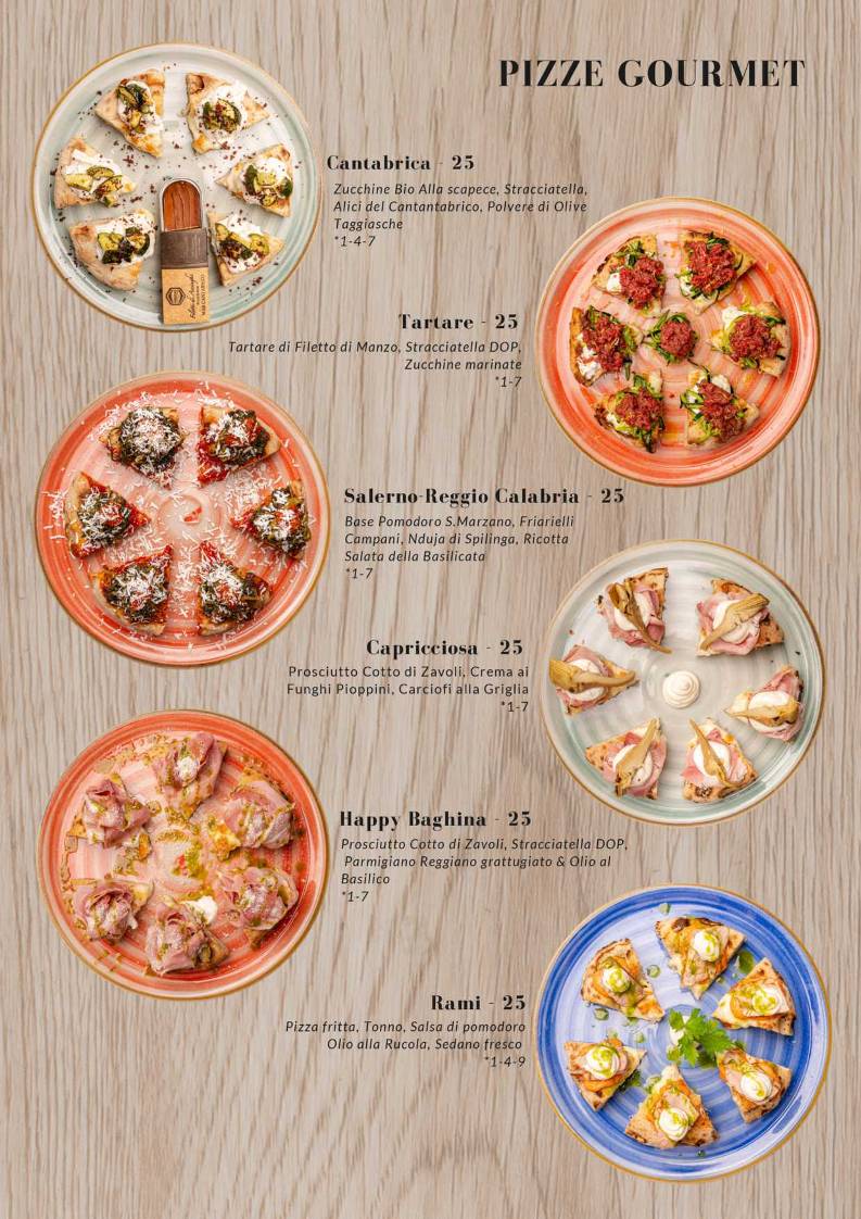 Menu di Mammamia Riccione 