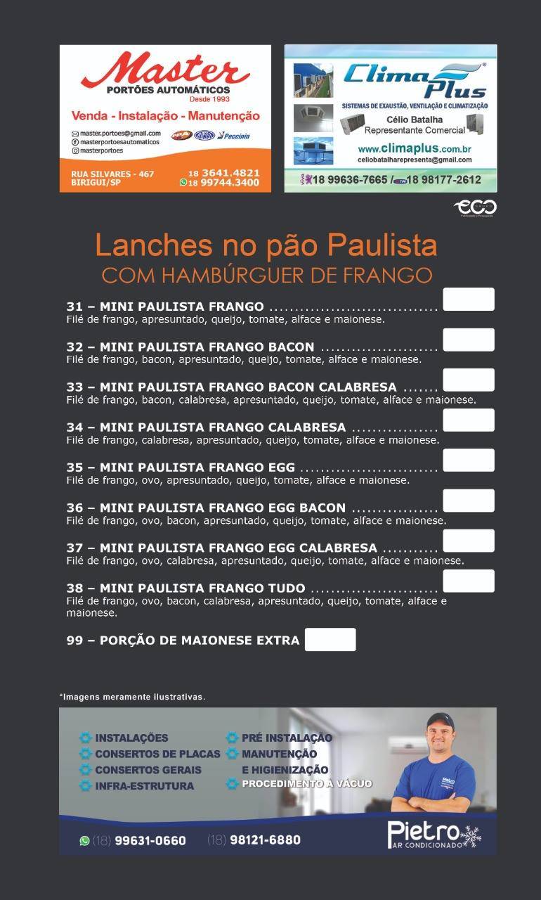 Mané Simpatia Tradicional " o famoso é aqui" cardápio