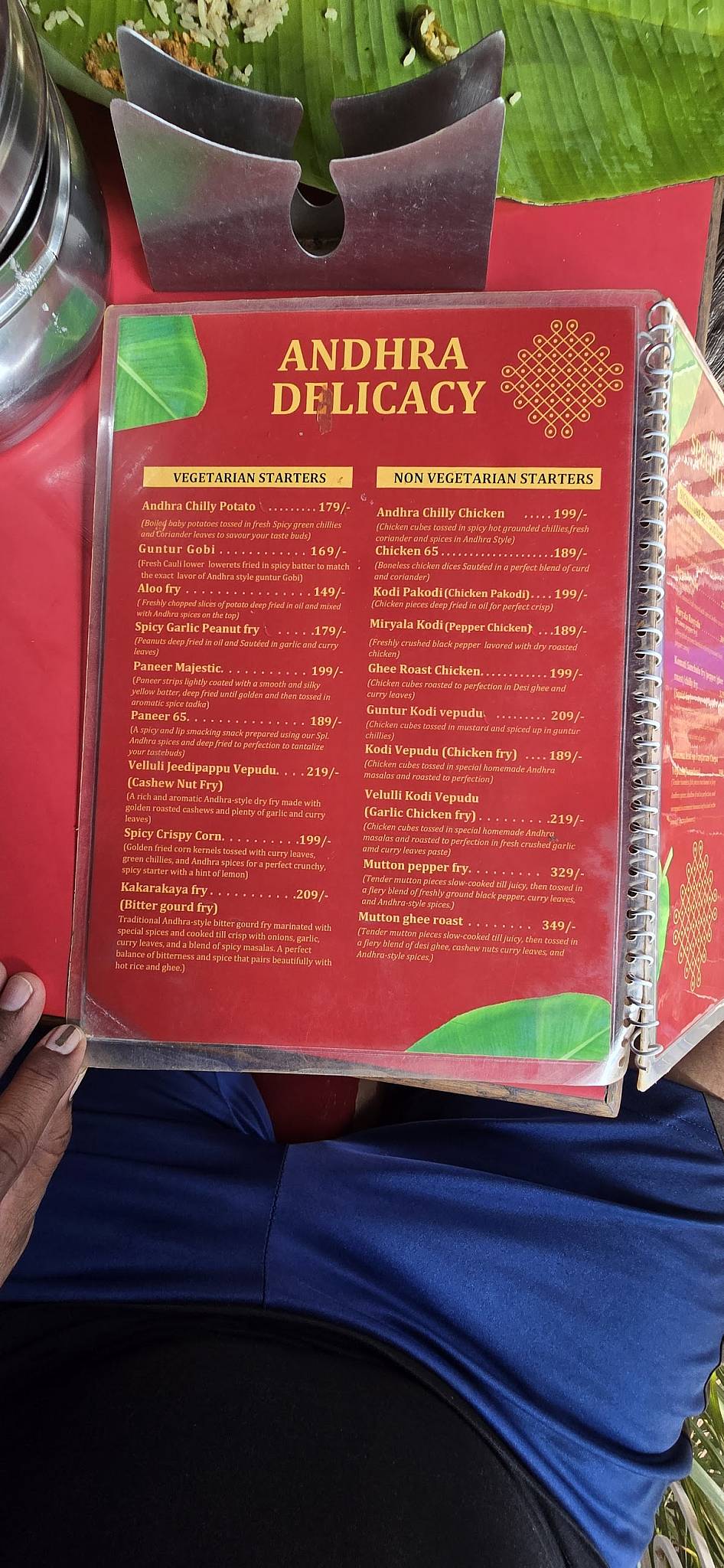 Mana Andhra ruchullu- Authentic Telugu food menu