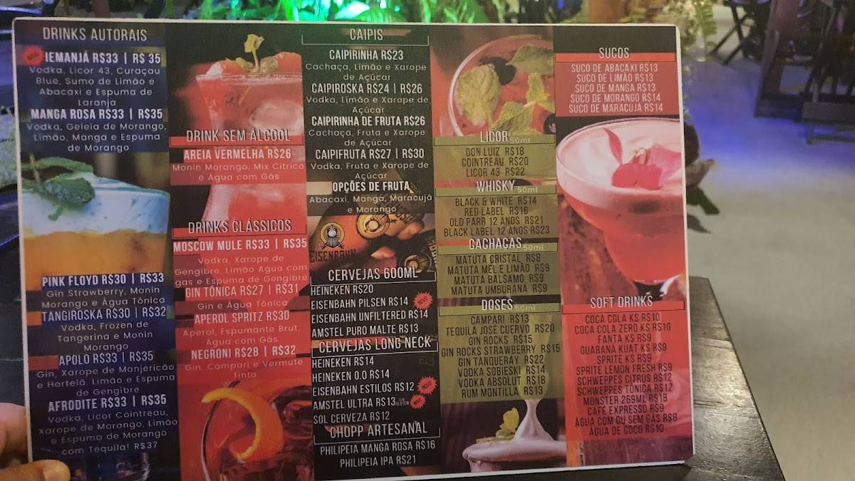 Manga Rosa Arte Bar cardápio