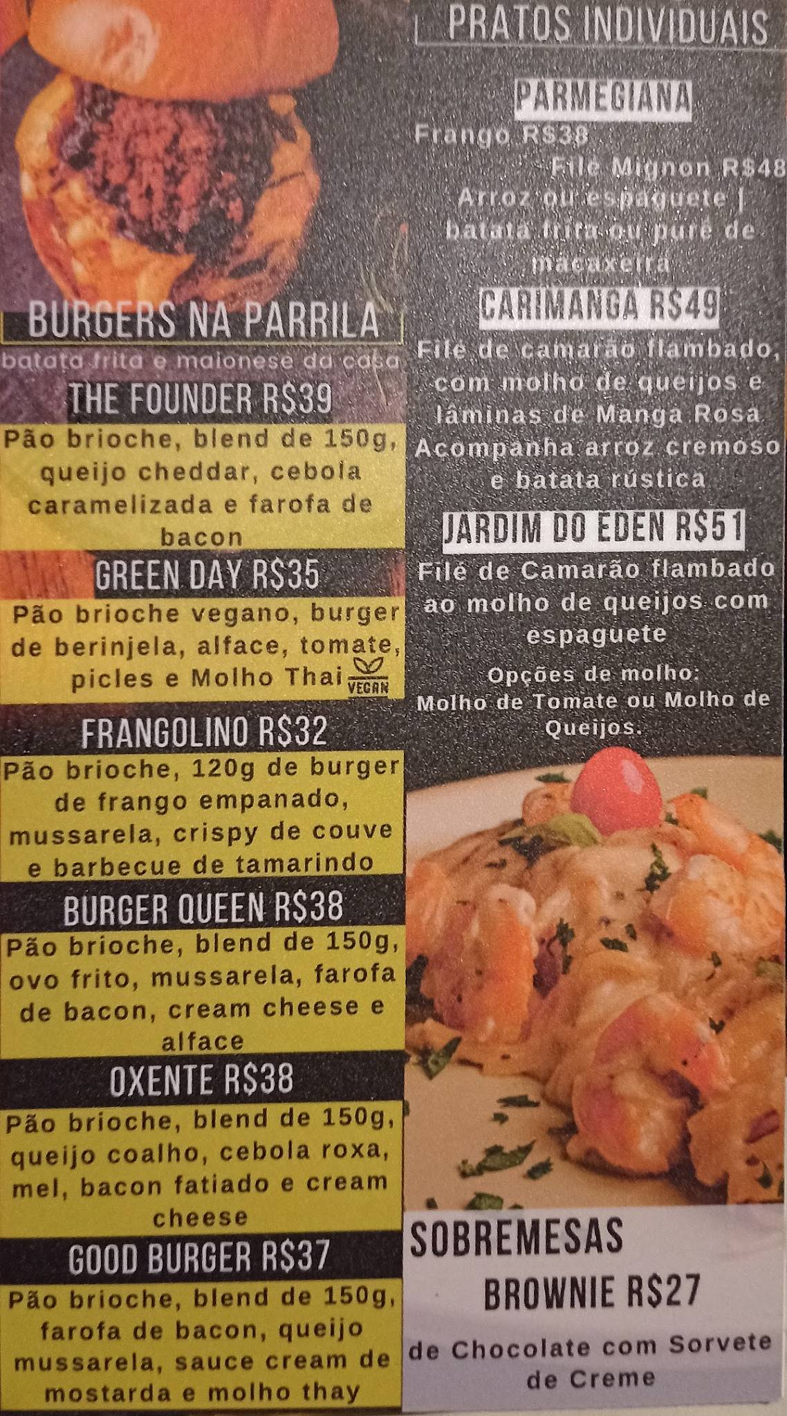 Manga Rosa Arte Bar cardápio