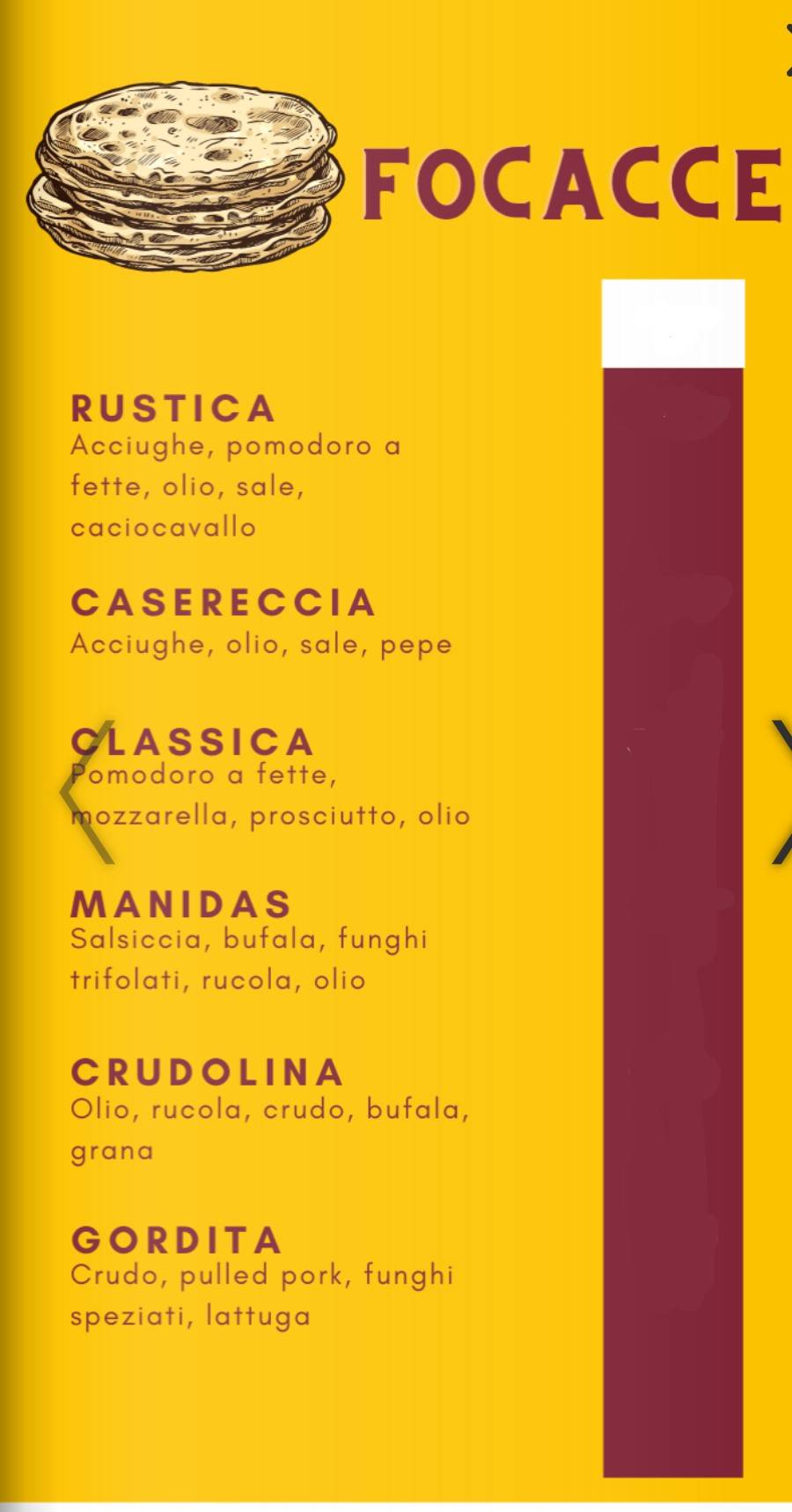 Menu di Manidas Pizzeria & Barbecue 