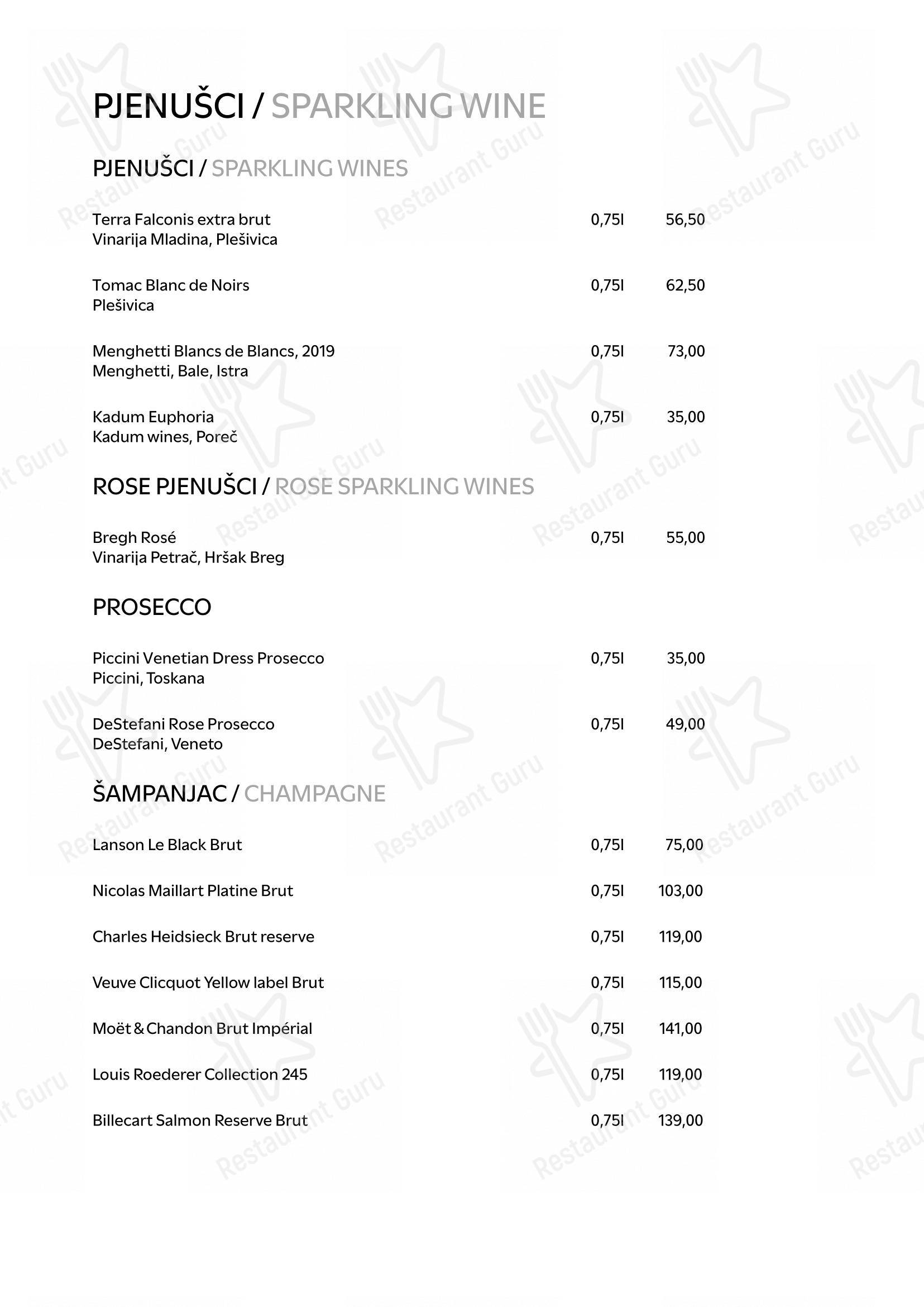 菜单 per Maredo grill in Zagabria