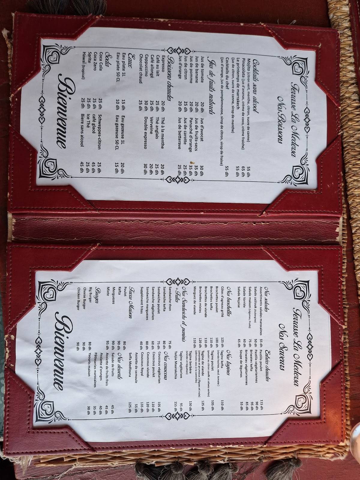 Menu de Le Foundouk