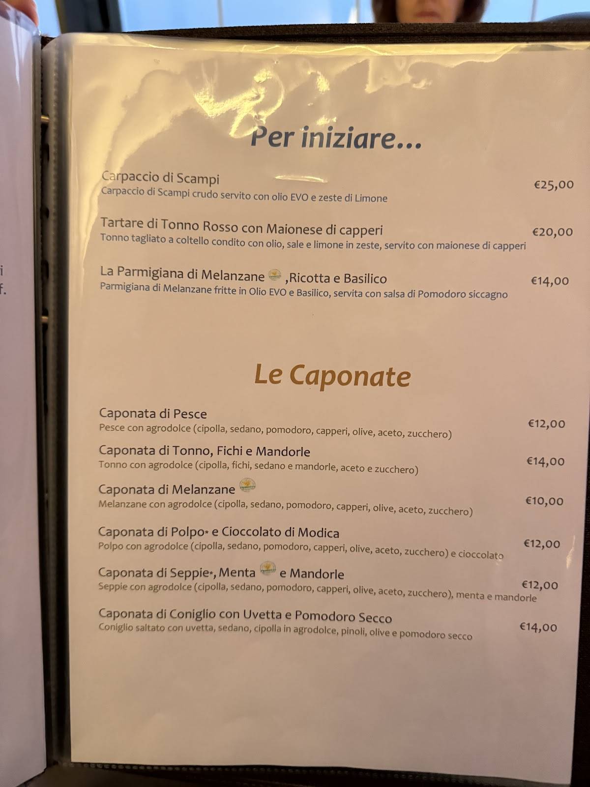 Menu di Le Lumie Ristorante 