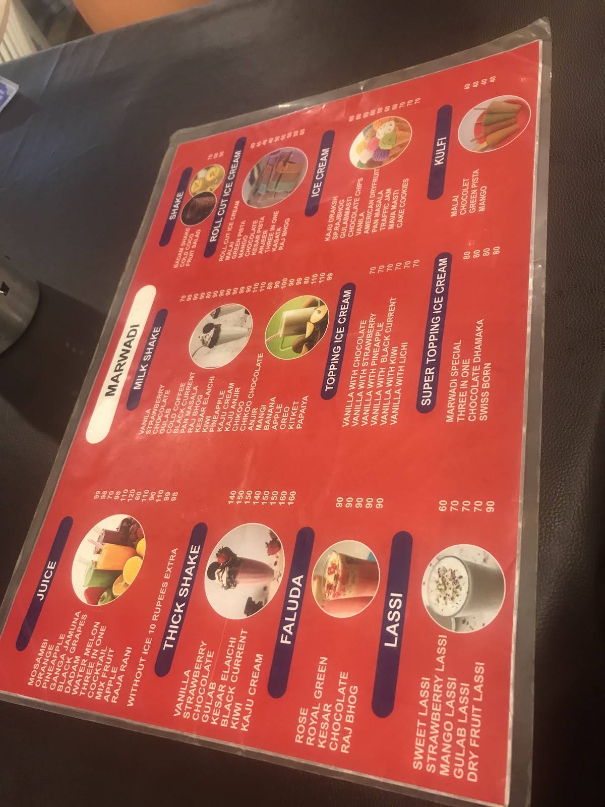 Marwadi Food Corner menu