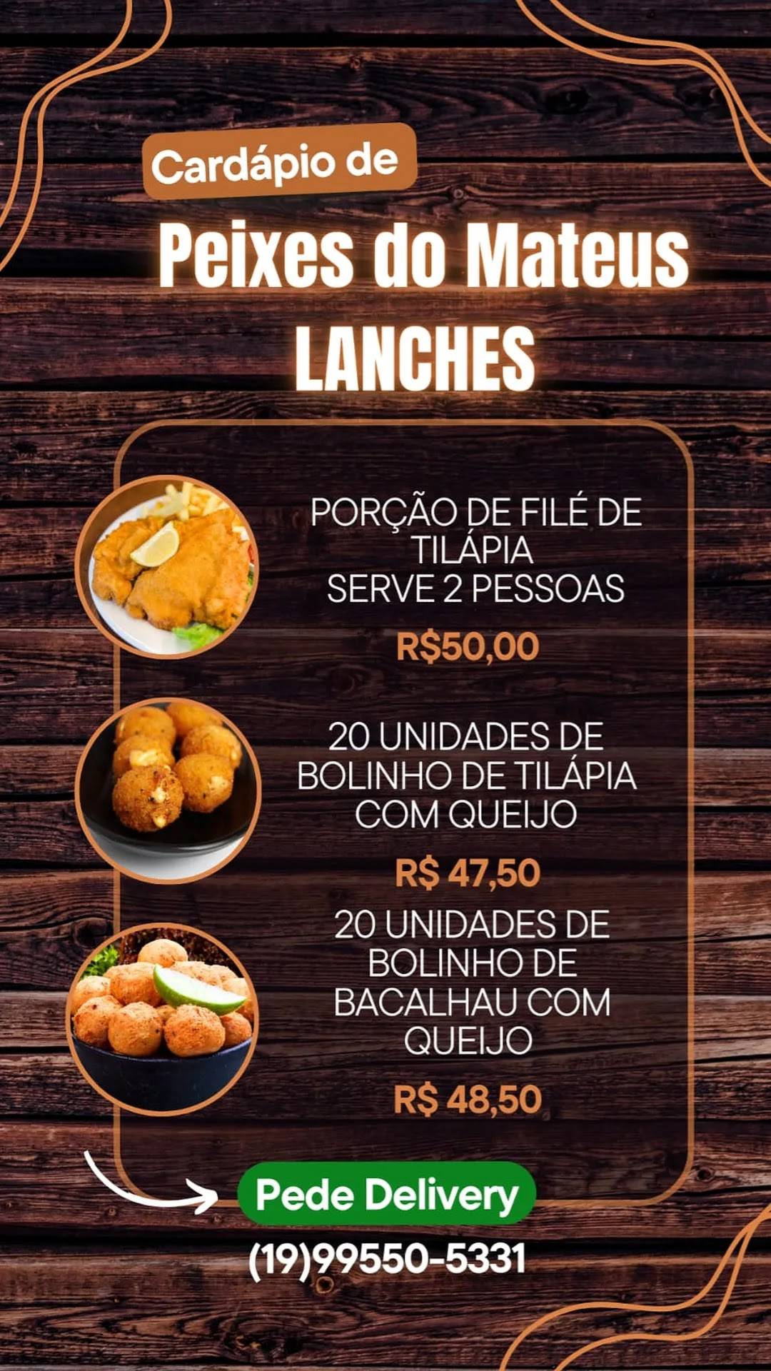 Mateus Lanches Macarrão na chapa cardápio
