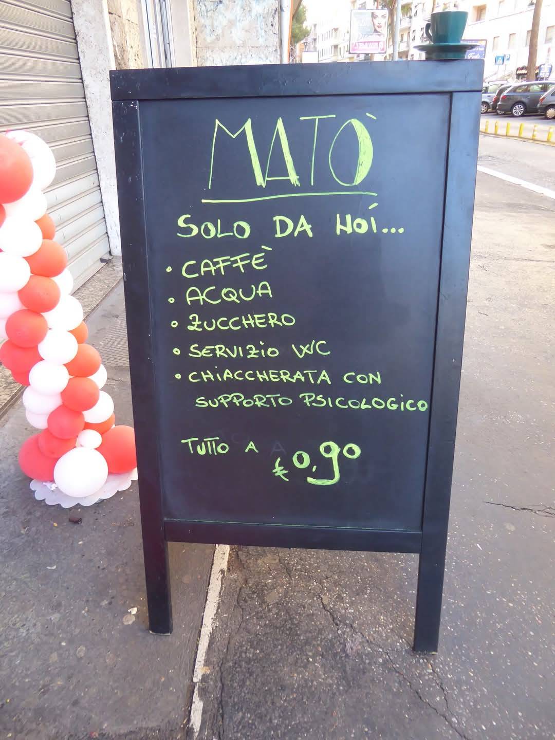 Menu di Matò Street Food 