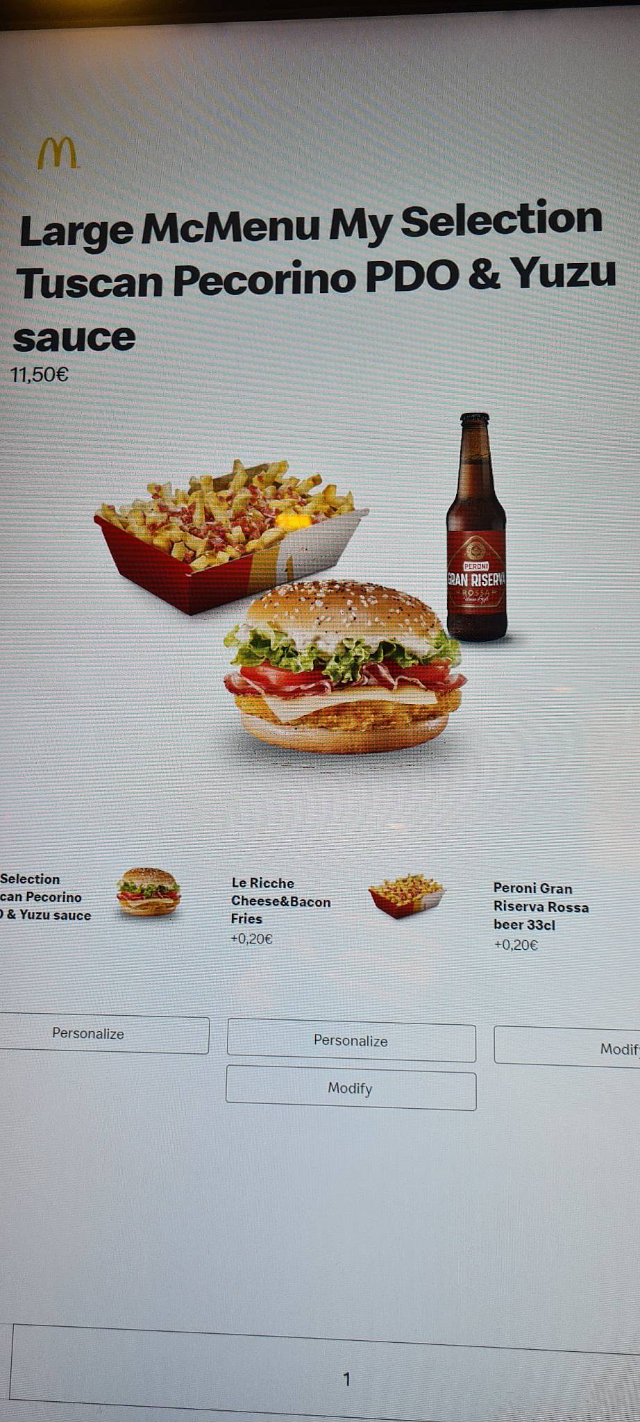 Menu di McDonald’s Quartu Sant'Elena Poetto 