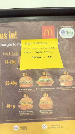 McDonald's menu