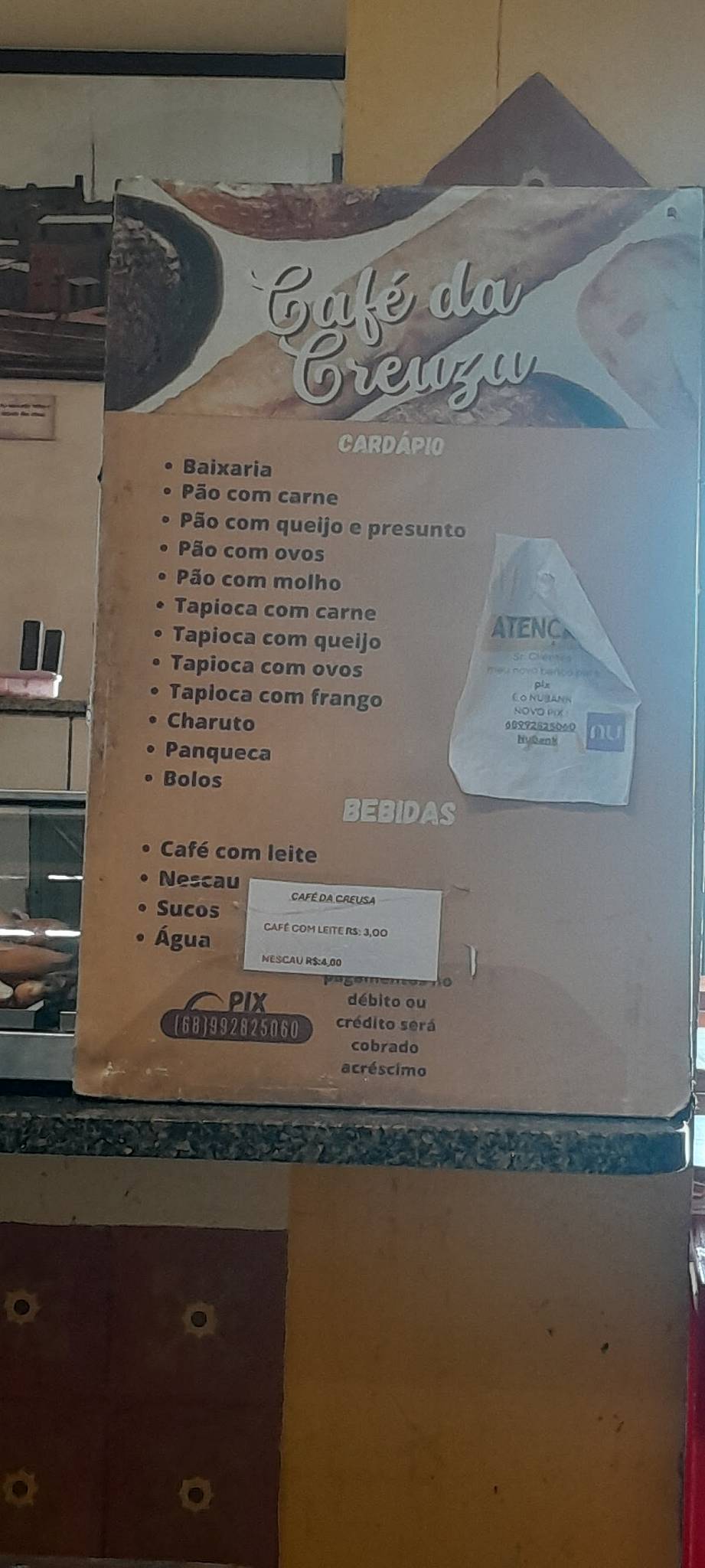 Mercado Velho cardápio